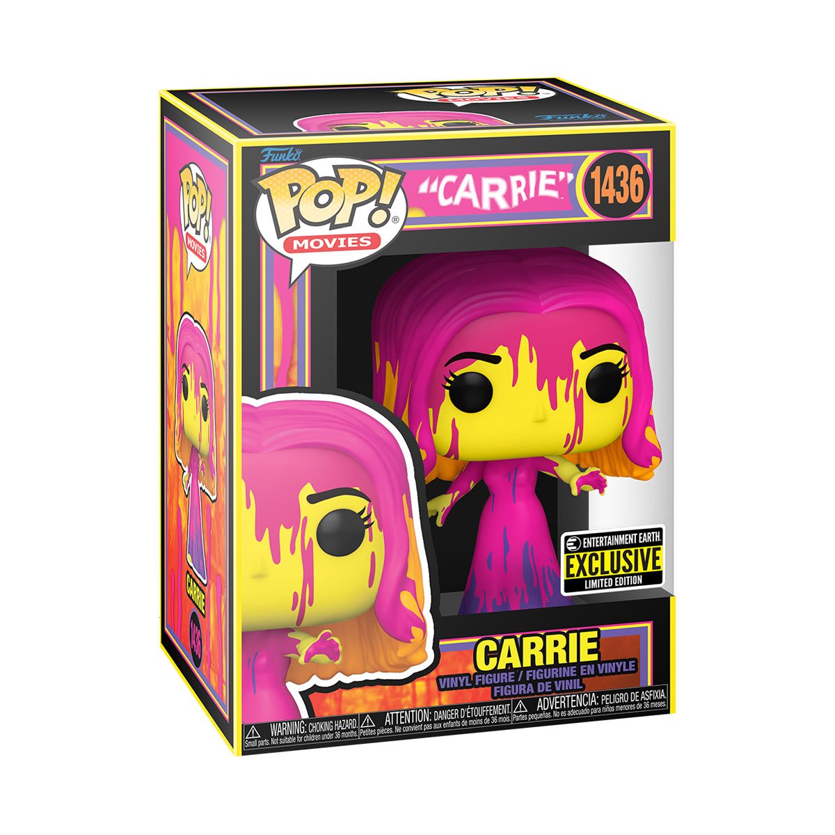 Exclusive Carrie Black Light Funko Pop! Vinyl Figure #1436 - Perfect for Horror Movie Fans & Collectors - Great for Display, Gifts, and Themed Parties