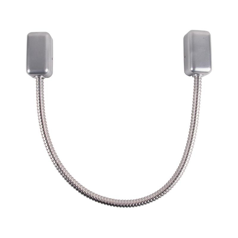 Keedex K DL38A30 30-Inch Flexible Conduit Armored Door Loop - 3/8 Inch Diameter, 689/US28 Aluminum Finish - Ideal for Electrical Wiring Protection in Commercial & Industrial Settings