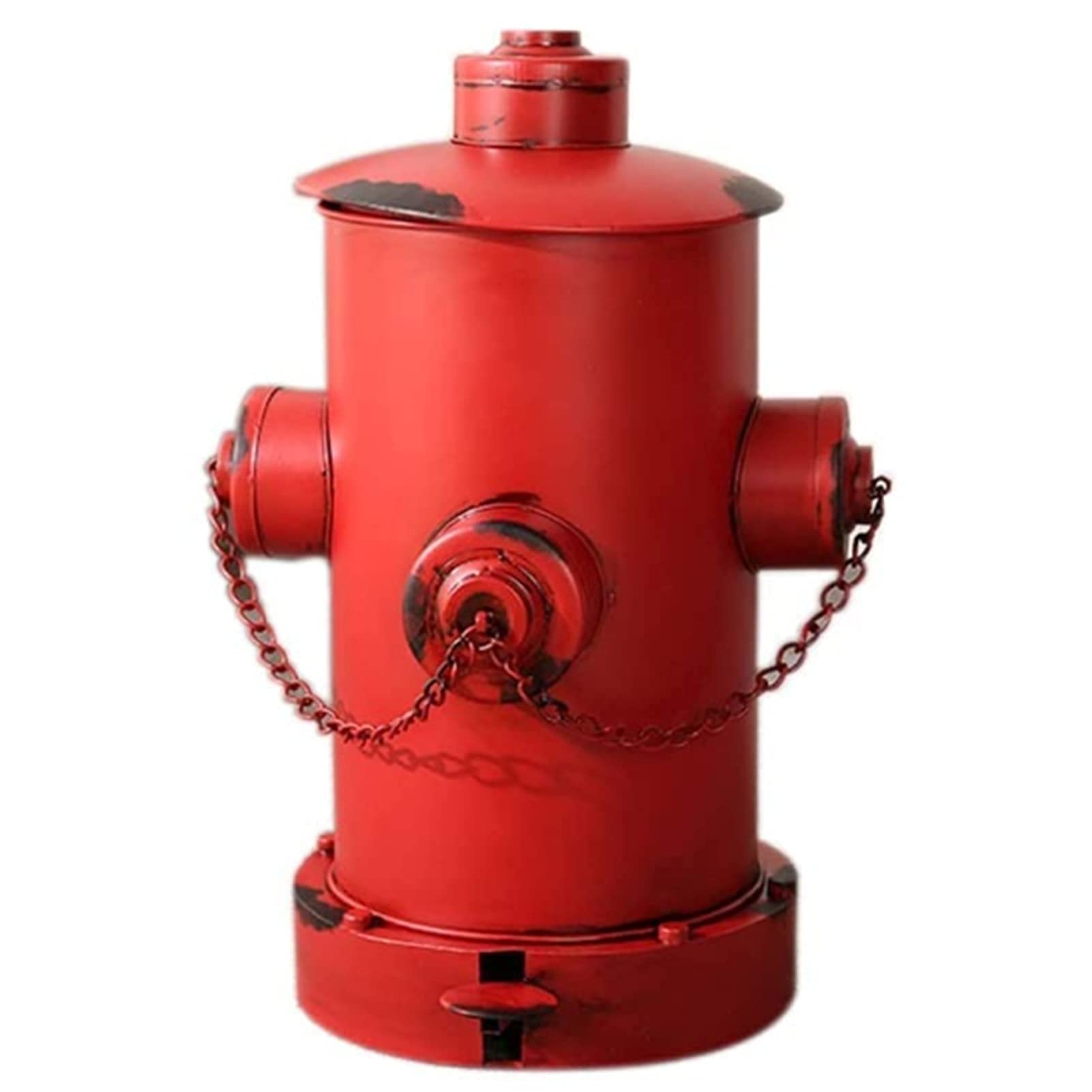 Fire Hydrant Shaped Metal Trash Can with Pedal - Industrial Style Kitchen & Outdoor Waste Bin - Durable Wrought Iron Garbage Can for Home, Office, Restaurant (Red) - Perfect for Recycling Stations, Patio, Garage & Commercial Spaces