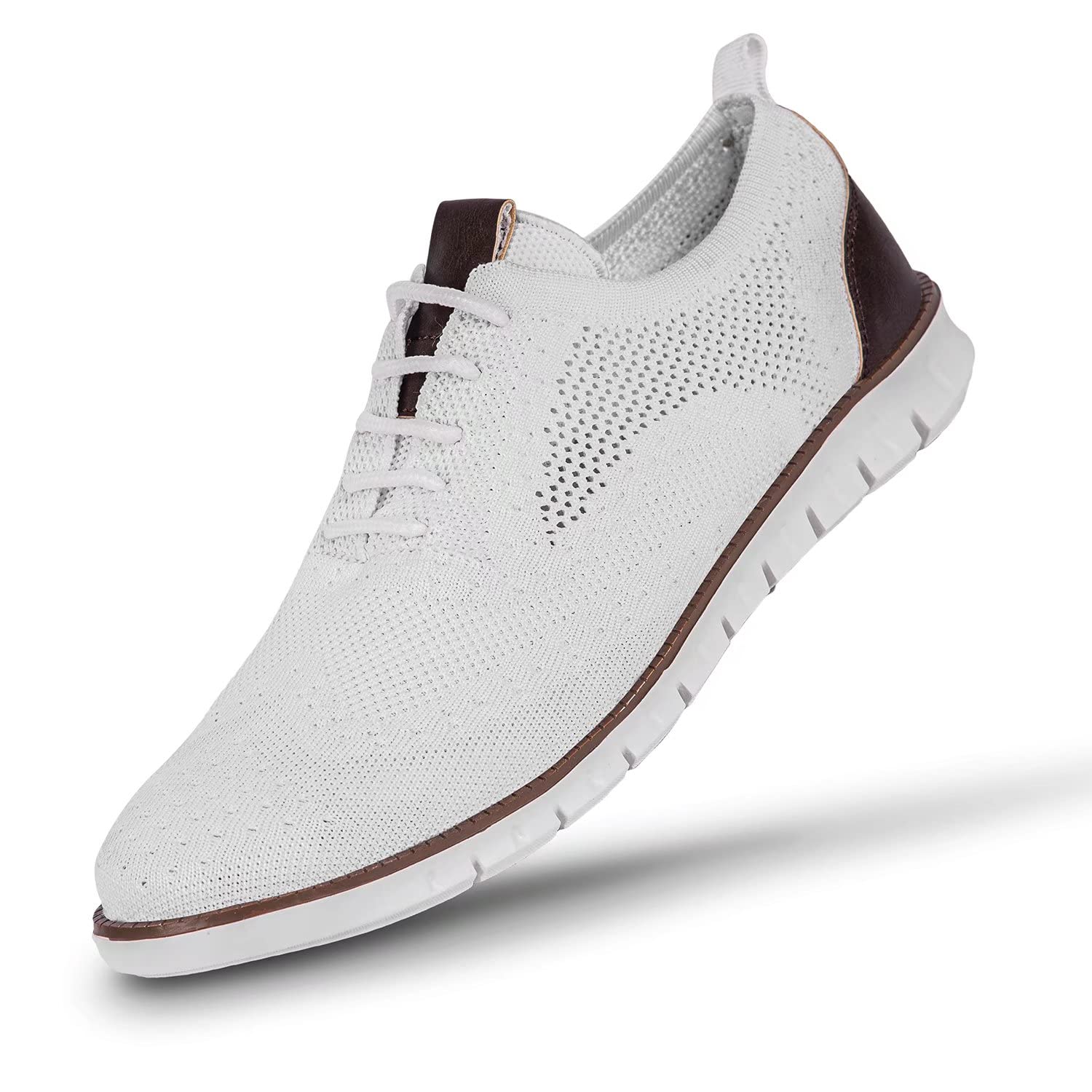 **NEDAWM Men's Casual Sneakers - Breathable Mesh Wingtip Oxford Dress Shoes for Walking, Lightweight & Comfortable for Outdoor & Daily Wear**    *(Perfect for Work, Travel, Date Night & Casual Outings)*