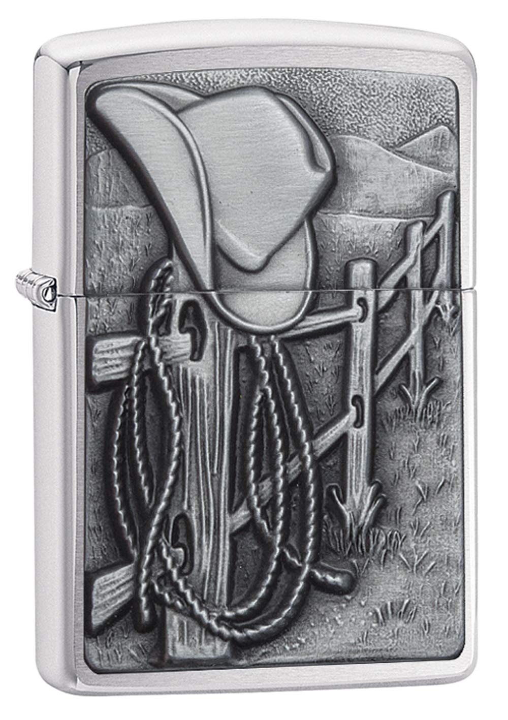 Zippo Western Windproof Lighters - Classic Vintage Style for Outdoor Camping, Hiking & BBQ - Collectible & Durable Metal Lighter for Men & Women