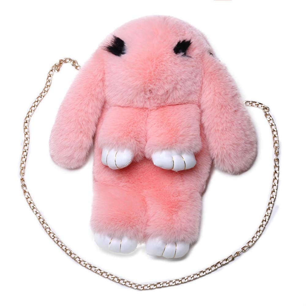 MM RETAILS Bunny Rabbit Soft Sling Bag - Cute Plush Rabbit Crossbody Purse with Adjustable Chain, Travel Bag for Women & Girls (Multicolor) - Perfect for School, Travel, Shopping & Casual Outings
