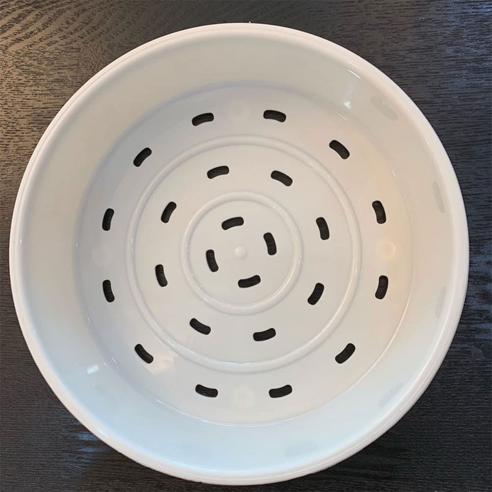 DOITOOL 2-Piece Plastic Steamer Basket Set for Rice Cookers - Vegetable Steamer, Steamed Bun Tray with Drain Holes - Perfect for Healthy Meals, Dumplings & Rice Cooking (2L Capacity)