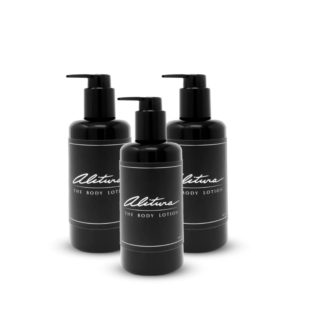 Alitura 3-Pack Natural Body Lotion - Rich, Healing & Anti-Aging Daily Moisturizer with 95% Organic Ingredients (200ml) | Hydrating Cream for Dry Skin, Perfect for Daily Use & Nighttime Skincare Routine