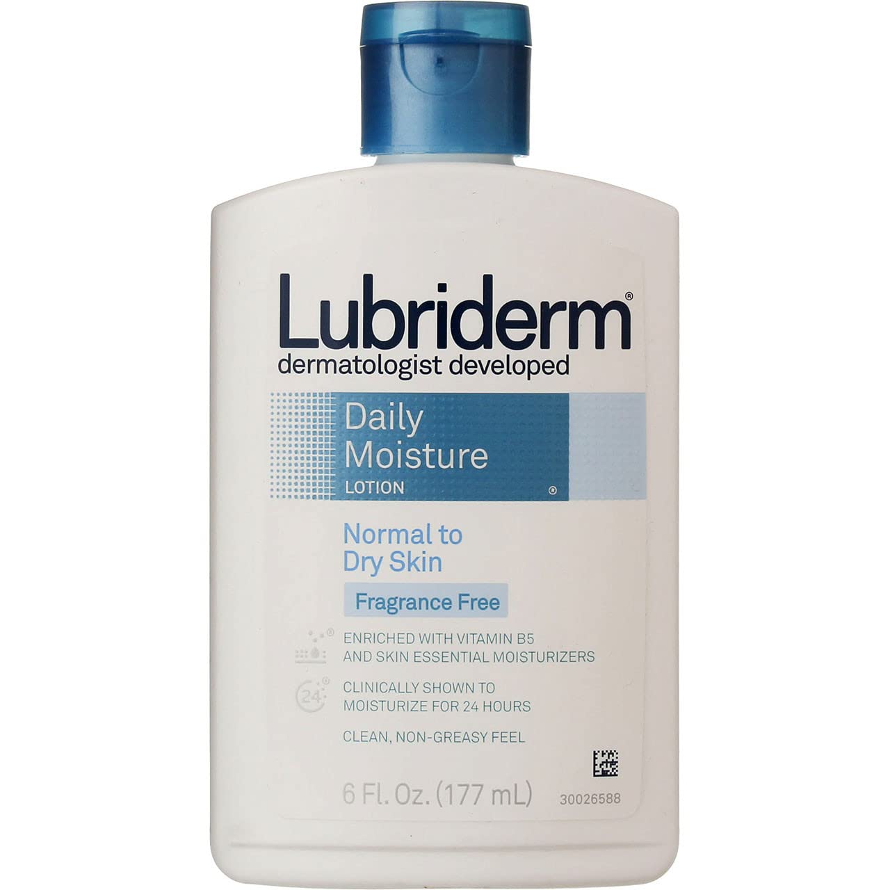 Lubriderm Fragrance Free Daily Moisture Lotion - 6 oz (Pack of 11) | Hydrating Body Lotion for Dry Skin Care - Perfect for Daily Use, After Shower & Winter Skin Protection