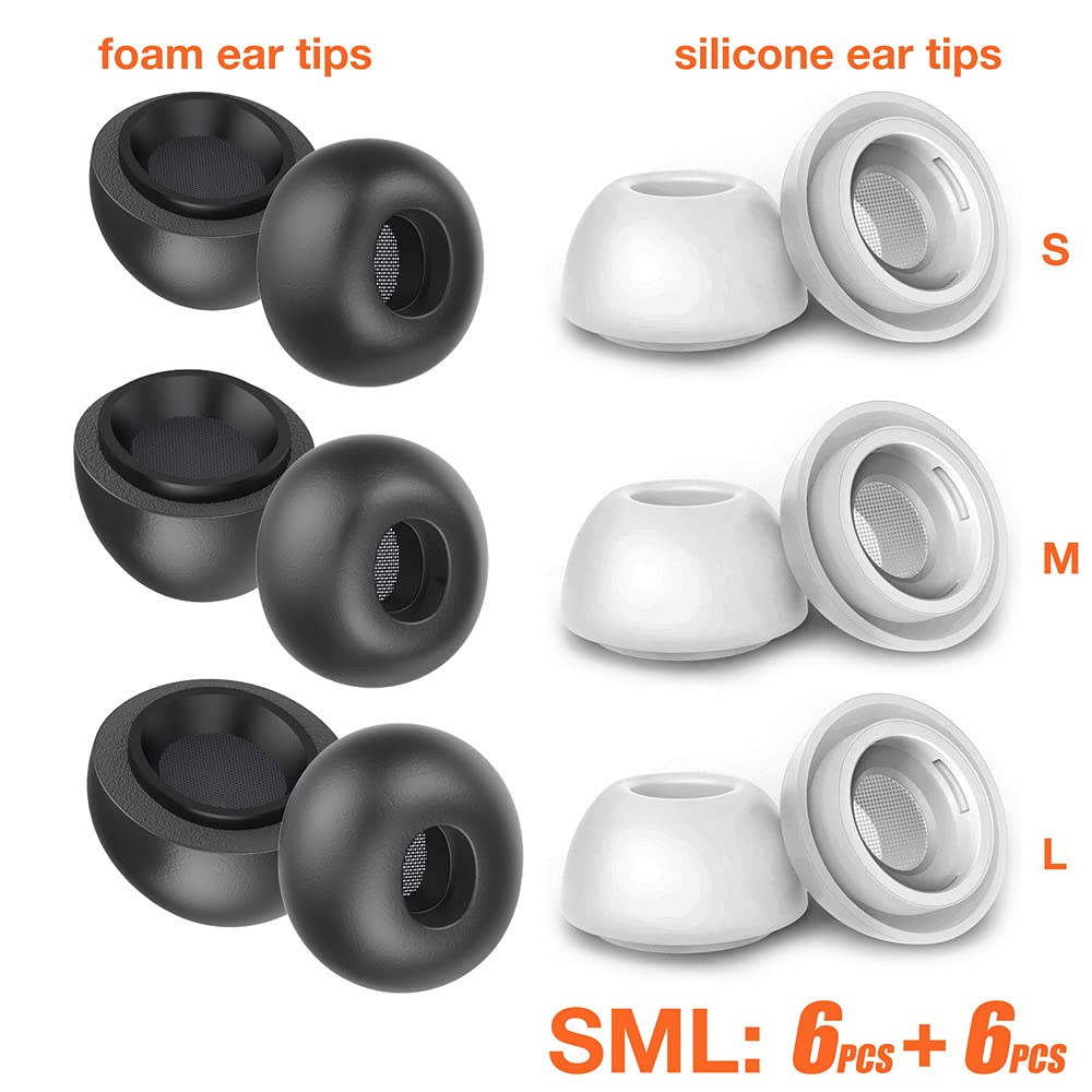 Premium Ultra-Strong Memory Foam Ear Tips for AirPods Pro - Noise Isolating, Comfort Fit (S/M/L) - Perfect for Workouts, Travel & Daily Use
