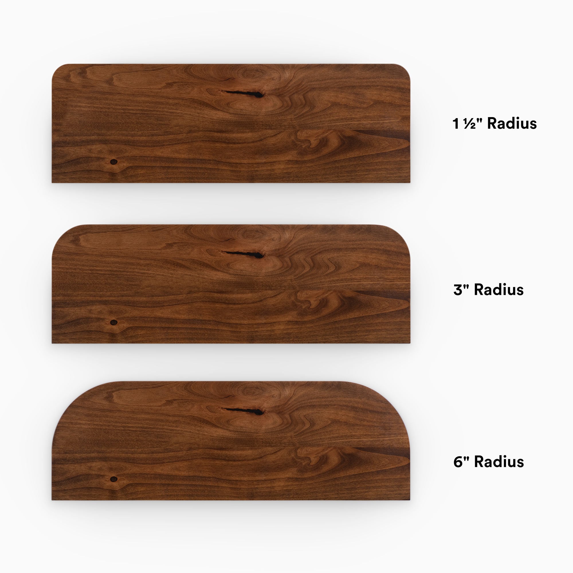 Aksel RADius Espresso Floating Shelf - Wall Mounted Wooden Shelf for Kitchen, Bathroom, Living Room Decor - Perfect for Displaying Plants, Photos, and Home Accessories