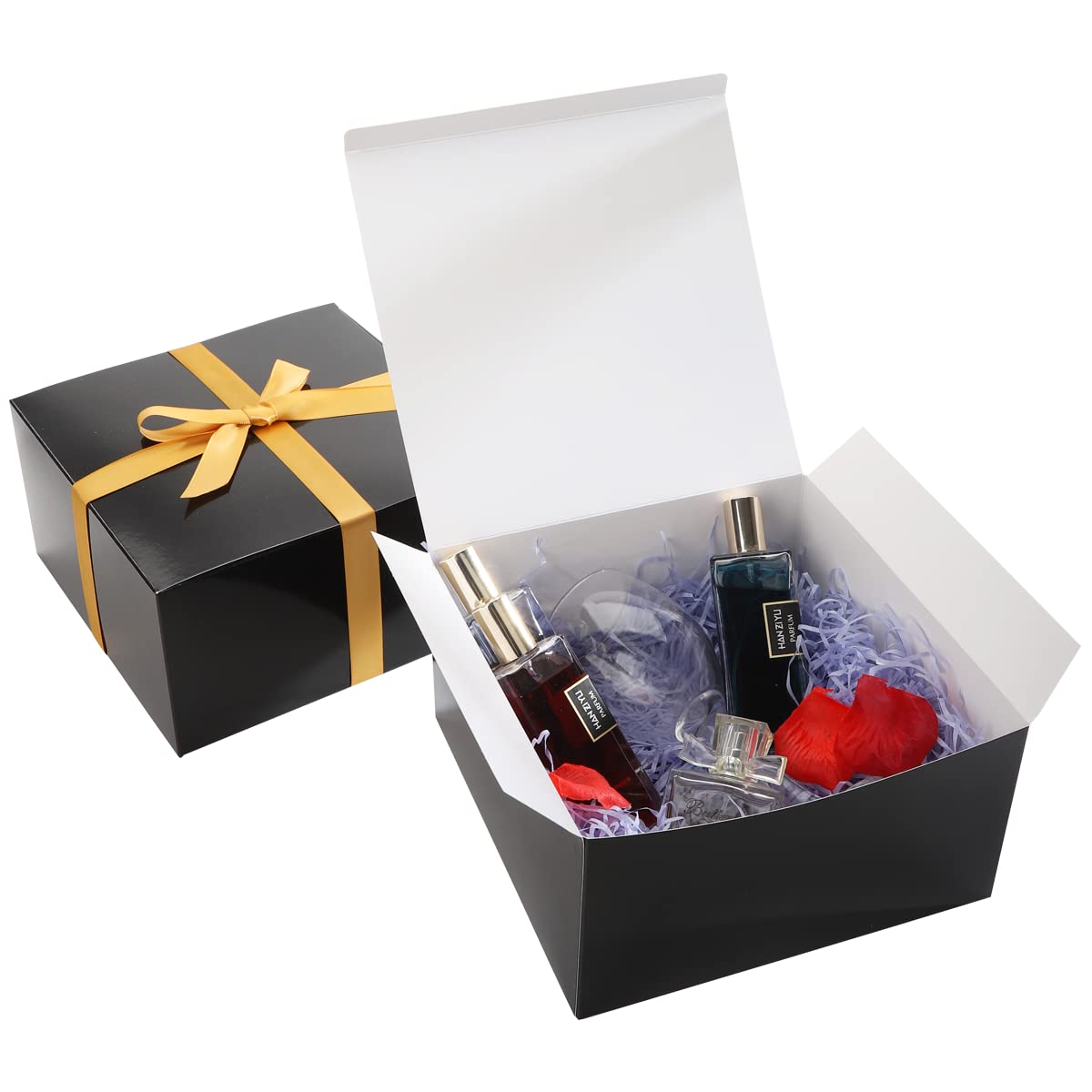 Elegant 8x8x4 Inch Gift Boxes 10-Pack for Weddings & Parties