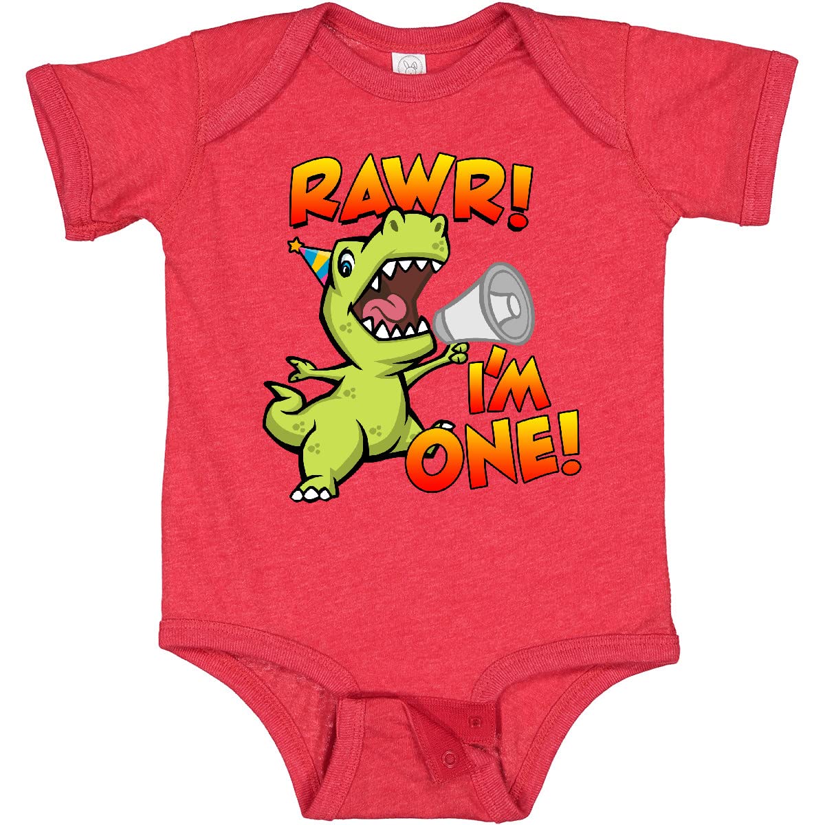 Inktastic Rawr I'm 1 Dinosaur Baby Bodysuit - Cute Dinosaur Themed Onesie for Infants & Toddlers - Perfect for Birthday Parties, Photo Shoots & Everyday Play
