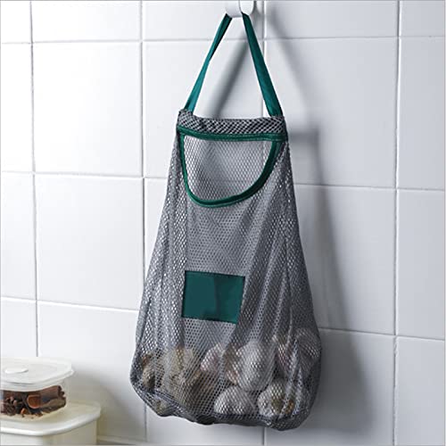 VALINK Reusable Cotton Mesh Grocery Bags - 4 Pack Eco-Friendly Produce Bags for Fruits, Vegetables & Garlic Storage - Breathable Kitchen Shopping Bags with Handles for Farmers Market & Zero Waste Lifestyle