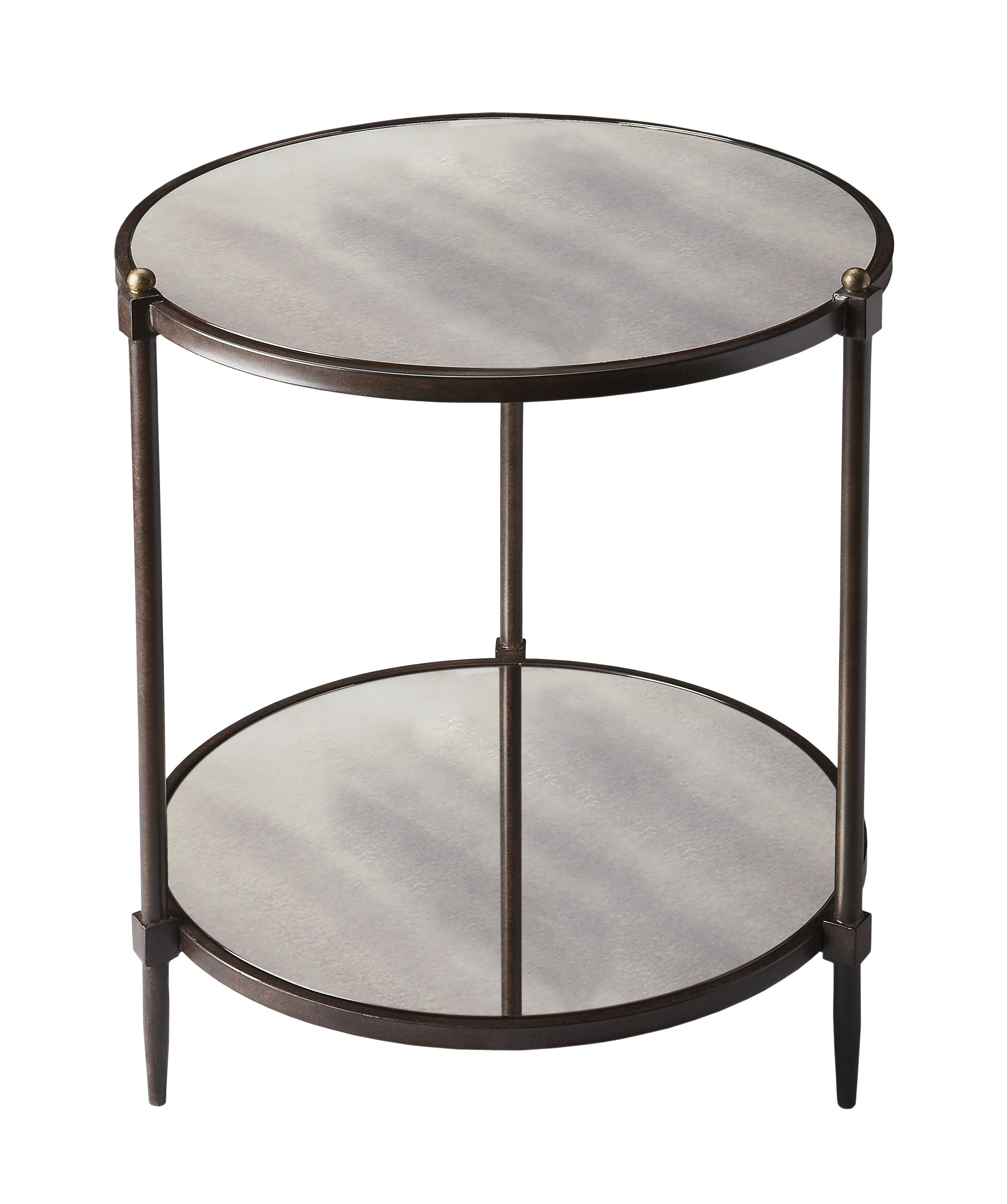 Butler Peninsula Mirrored Nesting Tables - Set of 3 Modern Accent Side Tables for Living Room, Bedroom & Entryway - Stylish Glass End Tables with Reflective Mirror Finish for Home Decor
