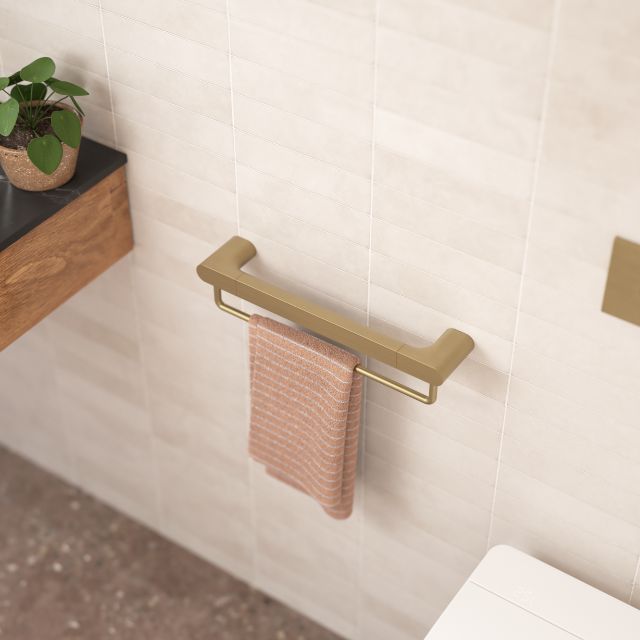 Caroma Urbane II Universal Rail Straight 800mm Chrome - Premium Bathroom Handrail for Elderly & Disabled, ADA Compliant Shower Grab Bar for Safety and Accessibility