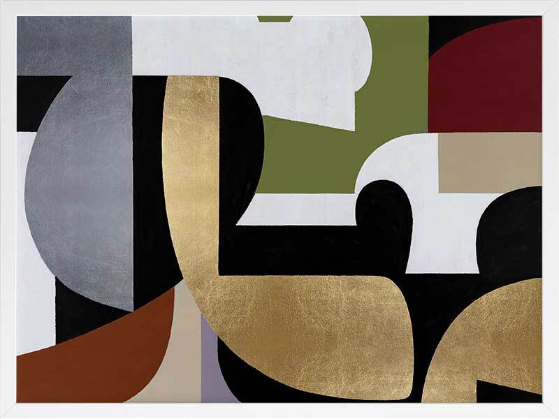 Converging II Framed Art Print - Modern Abstract Wall Decor for Living Room, Bedroom & Office - Ready to Hang Home & Office Decoration
