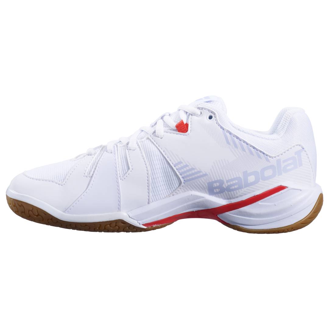 Babolat Shadow Spirit Women's Indoor Court Shoes - White & Lavender Volleyball & Badminton Shoes for Women - Lightweight Tennis Shoes with Cushioning for Indoor Sports