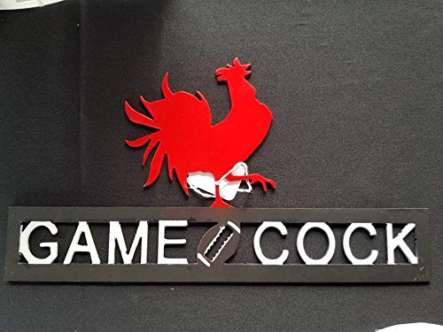 SC Metal Art - College Football Gamecocks Team Name Metal Wall Decor - Unique Handmade Gift for Fans, Home & Office Decor