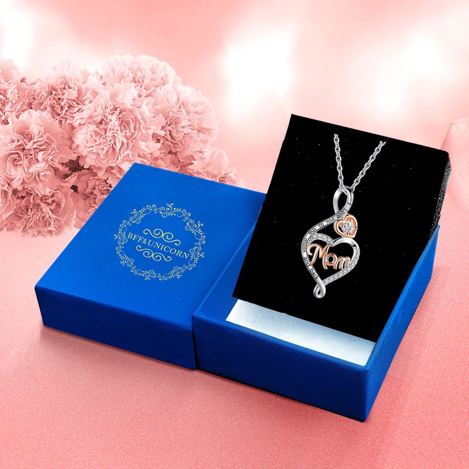Sterling Silver Mom Nana Grandma Necklace - Elegant Mother's Day & Birthday Jewelry Gift for Women, Wife, Grandma from Daughter or Son | Perfect for Special Occasions, Anniversaries & Heartfelt Surprises