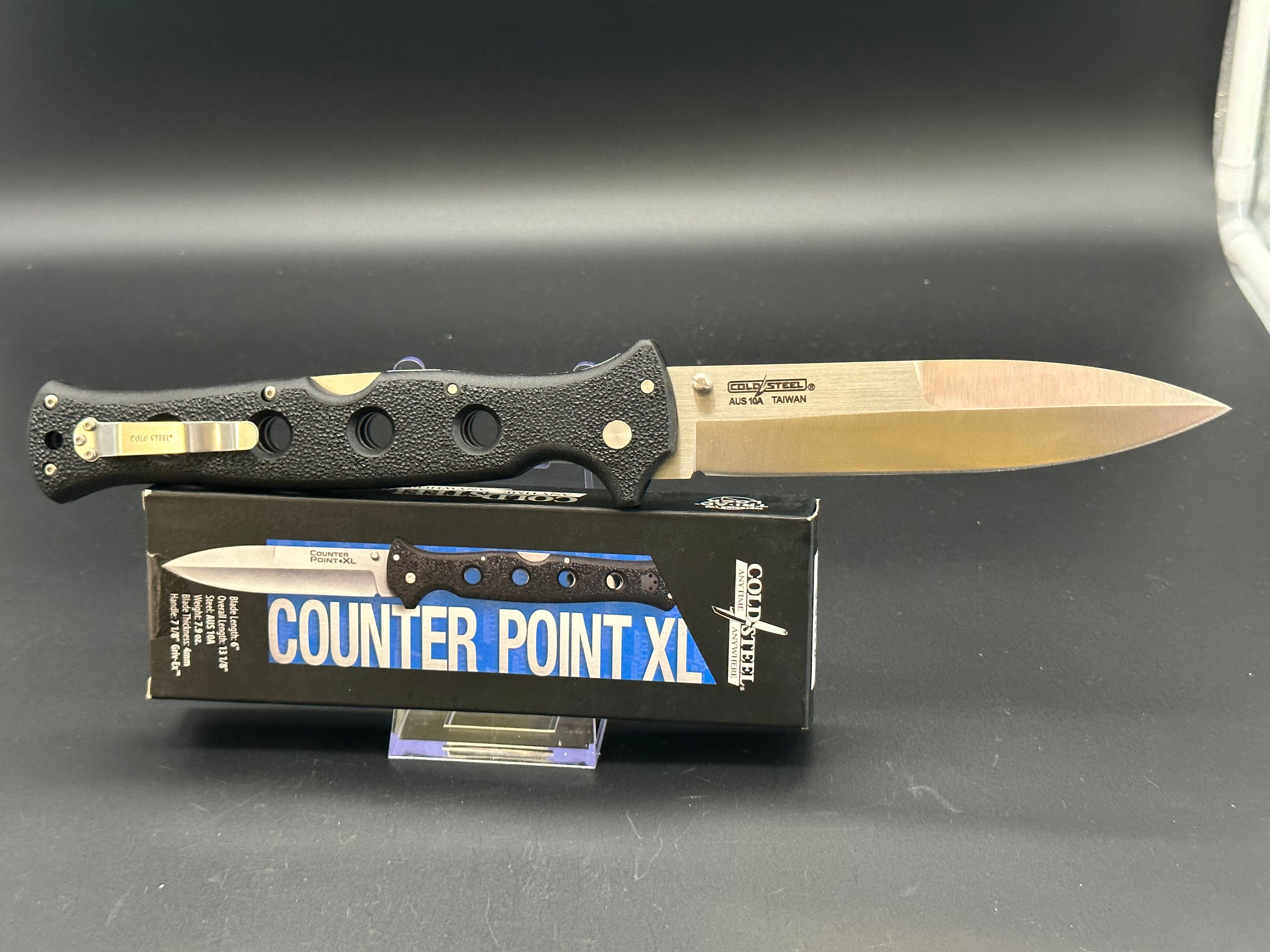 Cold Steel Counter Point XL - Premium Tactical Knife for Outdoor Survival, Hunting & Camping | High-Quality Stainless Steel Blade with Secure Grip Handle | Perfect for Bushcraft, Self-Defense & Everyday Carry (EDC)