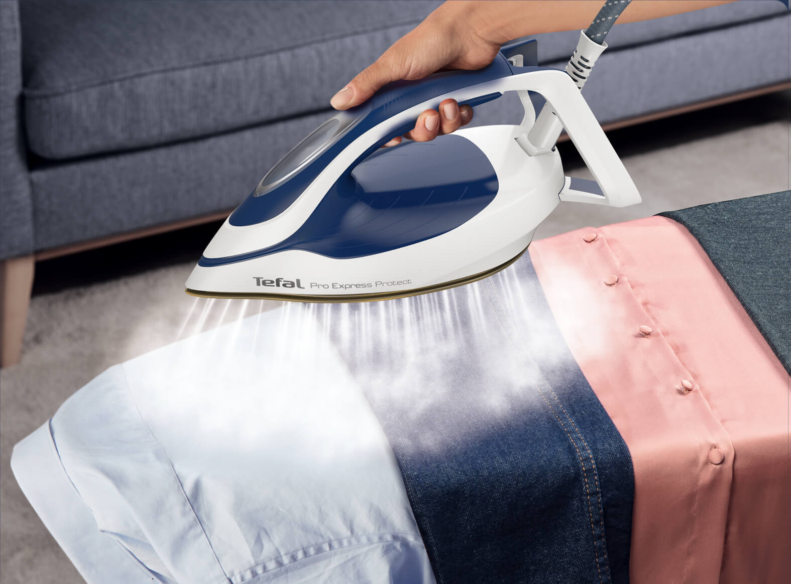 Tefal GV9222 Pro Express Protect Steam Generator Iron - Powerful 1700W, 8-Bar Pressure, Anti-Calc System for Professional Garment Care | Perfect for Home & Commercial Use, Tailoring, and Fabric Steaming