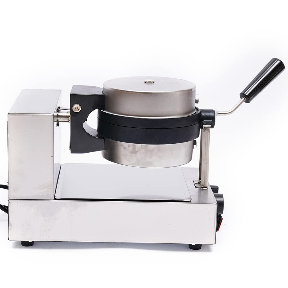 1000W Commercial Ice Cream Burger Maker - Electric Waffle & UFO Hamburger Baker Machine with 180° Rotating Non-Stick Plates - Perfect for Gelato Panini Press in Bakeries, Restaurants & Home Kitchens - Make Delicious Ice Cream Sandwiches, Waffle Burgers & Creative Desserts