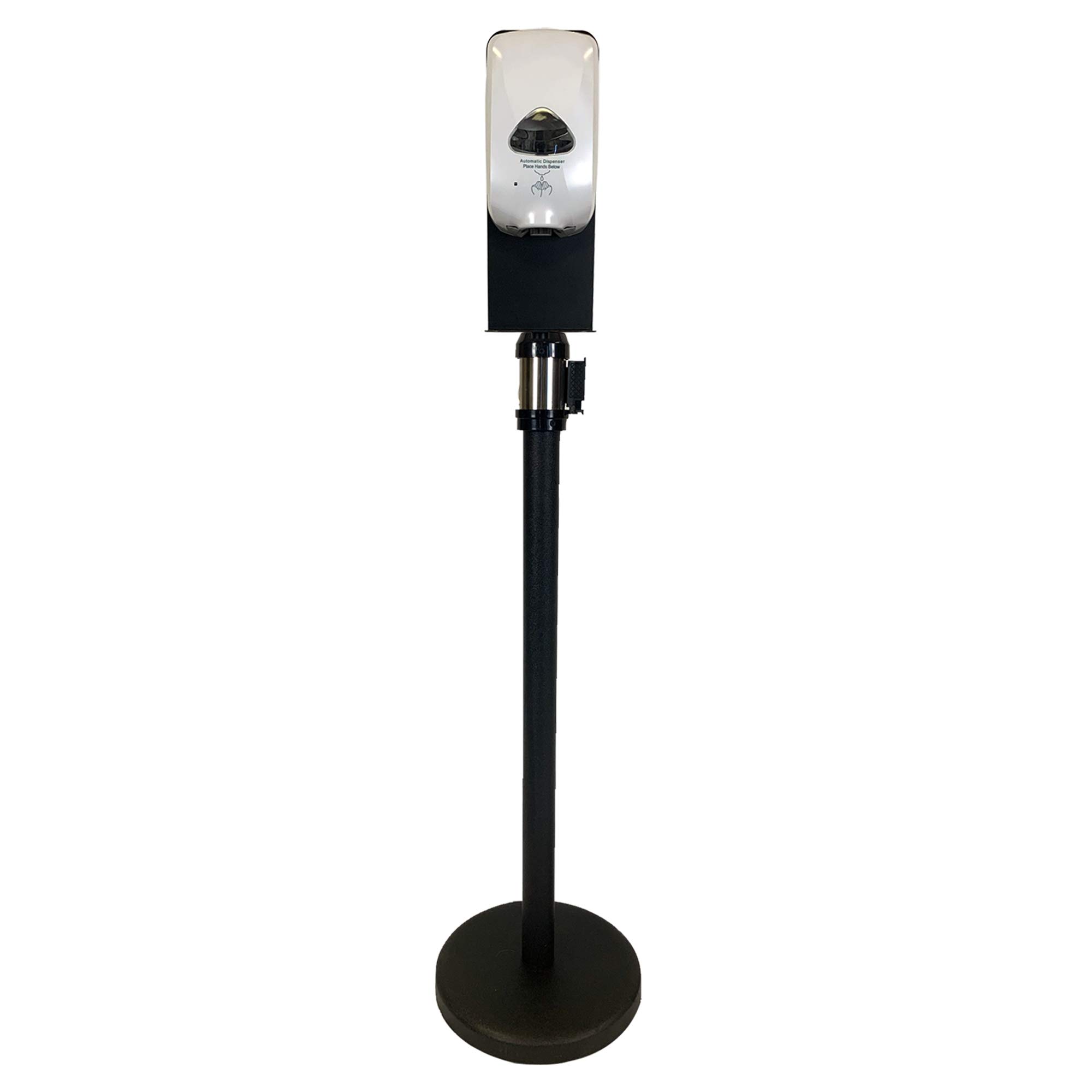 DBJ Crowd Control Stanchion Back Plate - Compatible with Hands-Free Dispenser | Durable Barrier Accessory for Queue Management in Retail, Events & Public Spaces