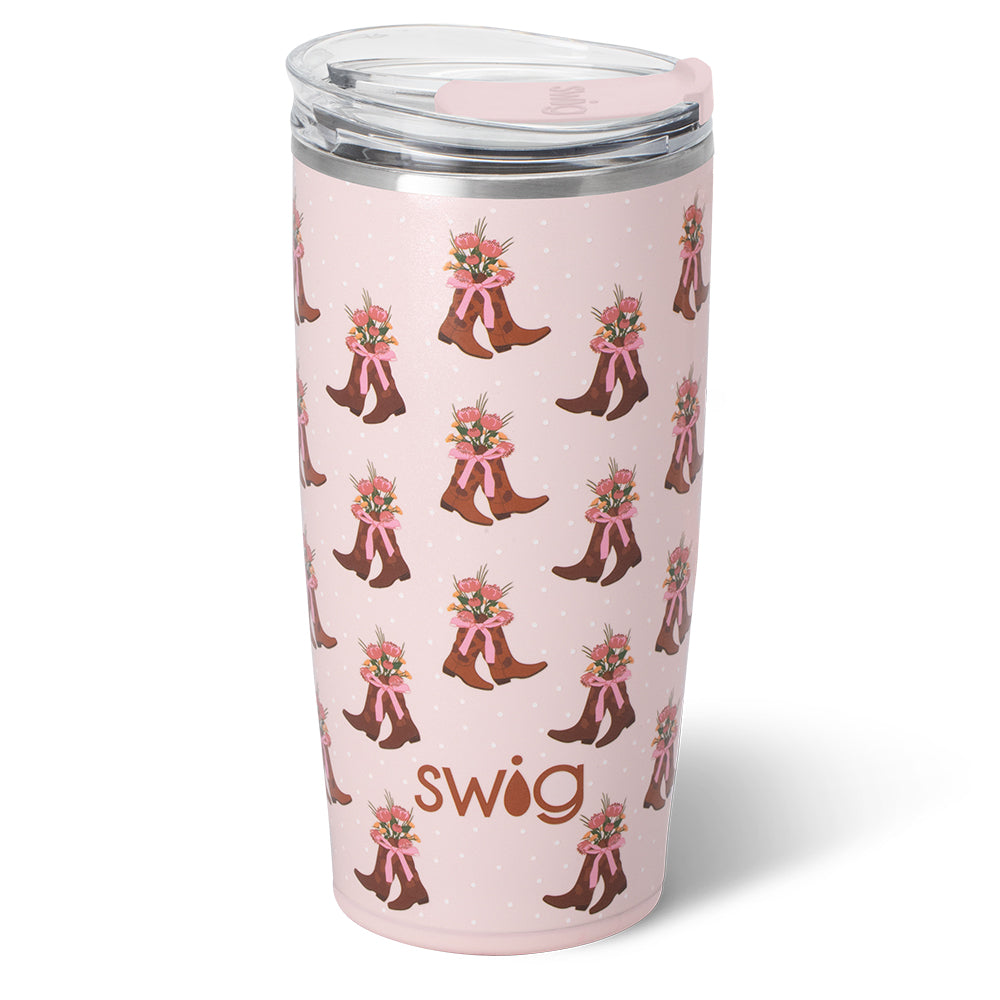 22oz Cowgirl Coquette Tumbler - Insulated Stainless Steel Cup with Lid & Straw - Perfect for Coffee, Tea & Cold Drinks at Rodeos, Outdoor Adventures & Country Themed Parties