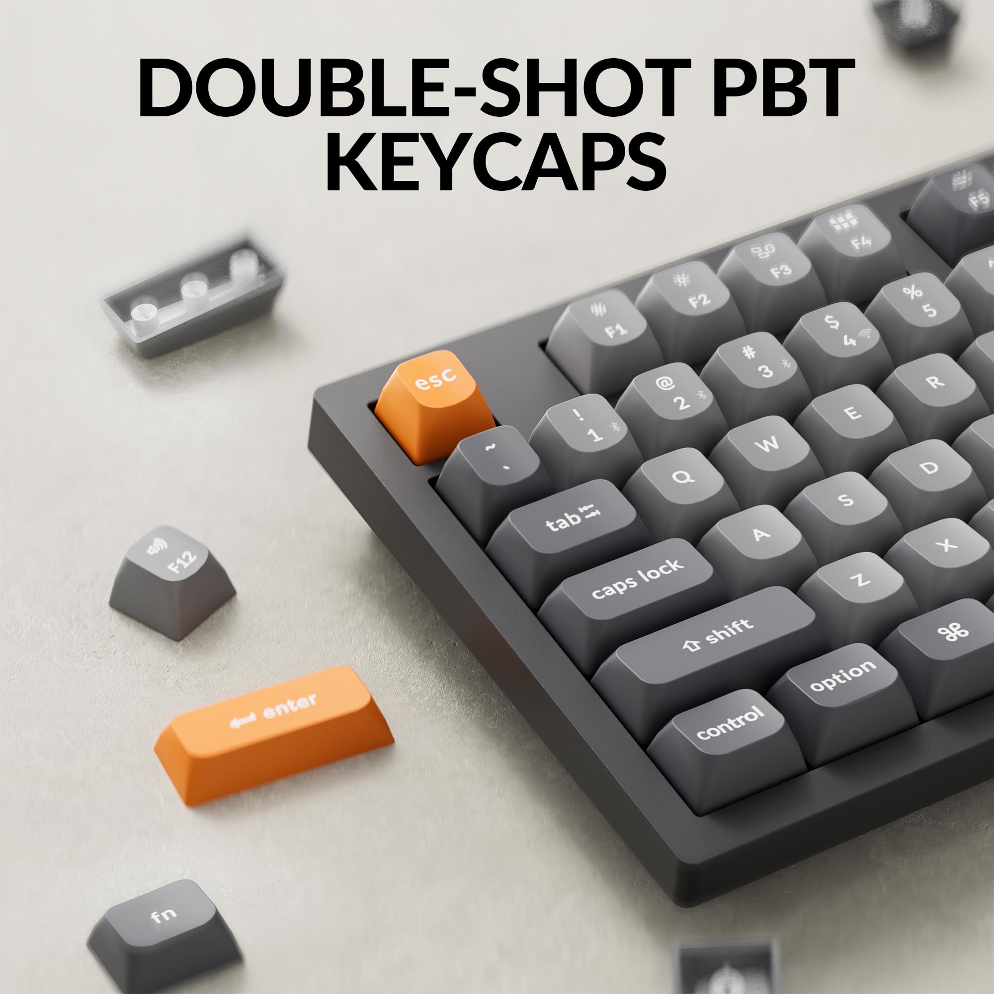 Keychron K10 Max Wireless Custom Mechanical Keyboard - 100% Full Size Layout, QMK/VIA Programmable, 2.4GHz/Bluetooth 5.1/Wired Triple Mode, White Backlit, PBT Keycaps, 108 Keys for Mac/Windows/Linux - Perfect for Office Work, Gaming & Programming