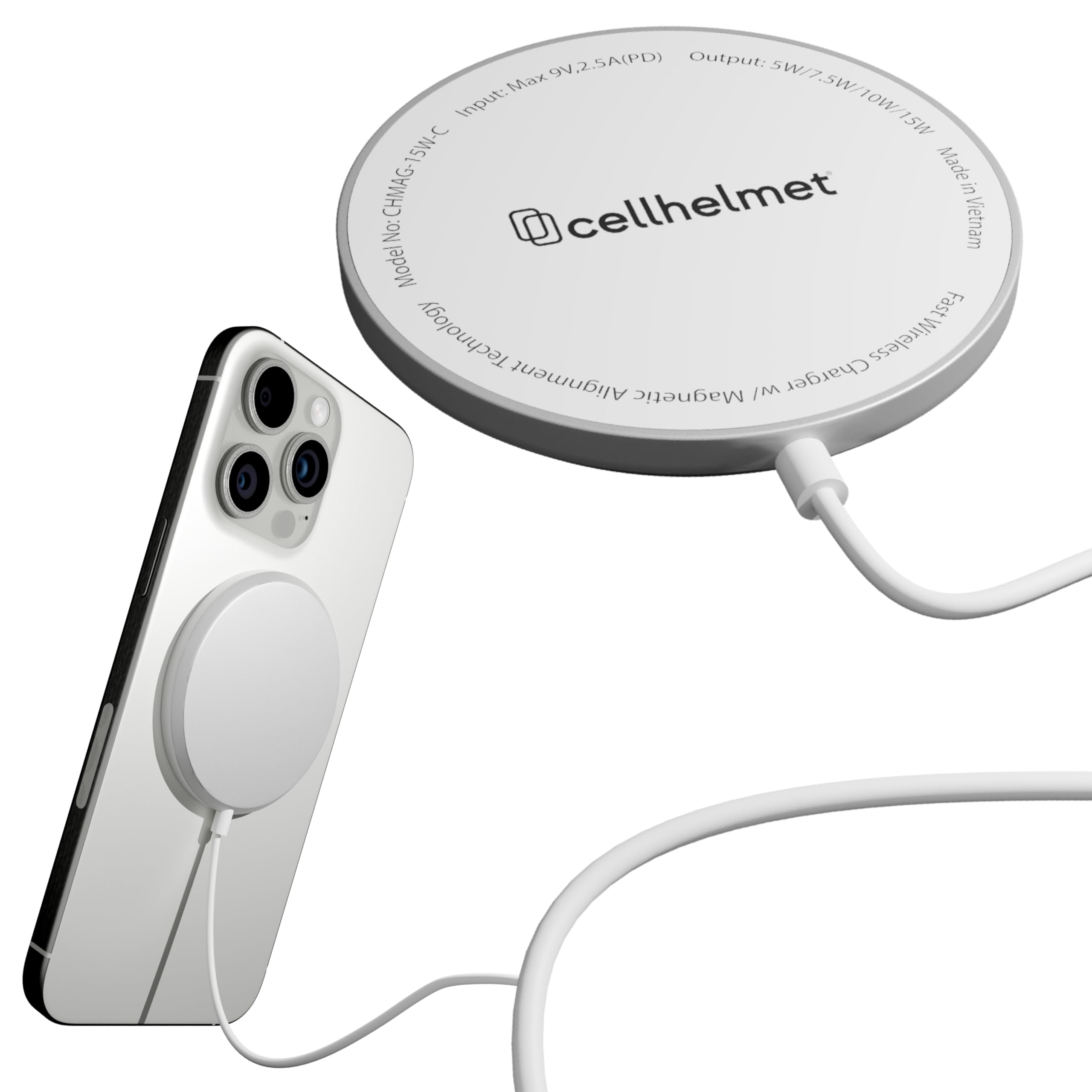 Fast 15W MagSafe Wireless Charging Pad - Qi2 & MagSafe Compatible for iPhone 16/15/14/13/12 & AirPods | Fast Magnetic Charging Station for Home, Office & Travel