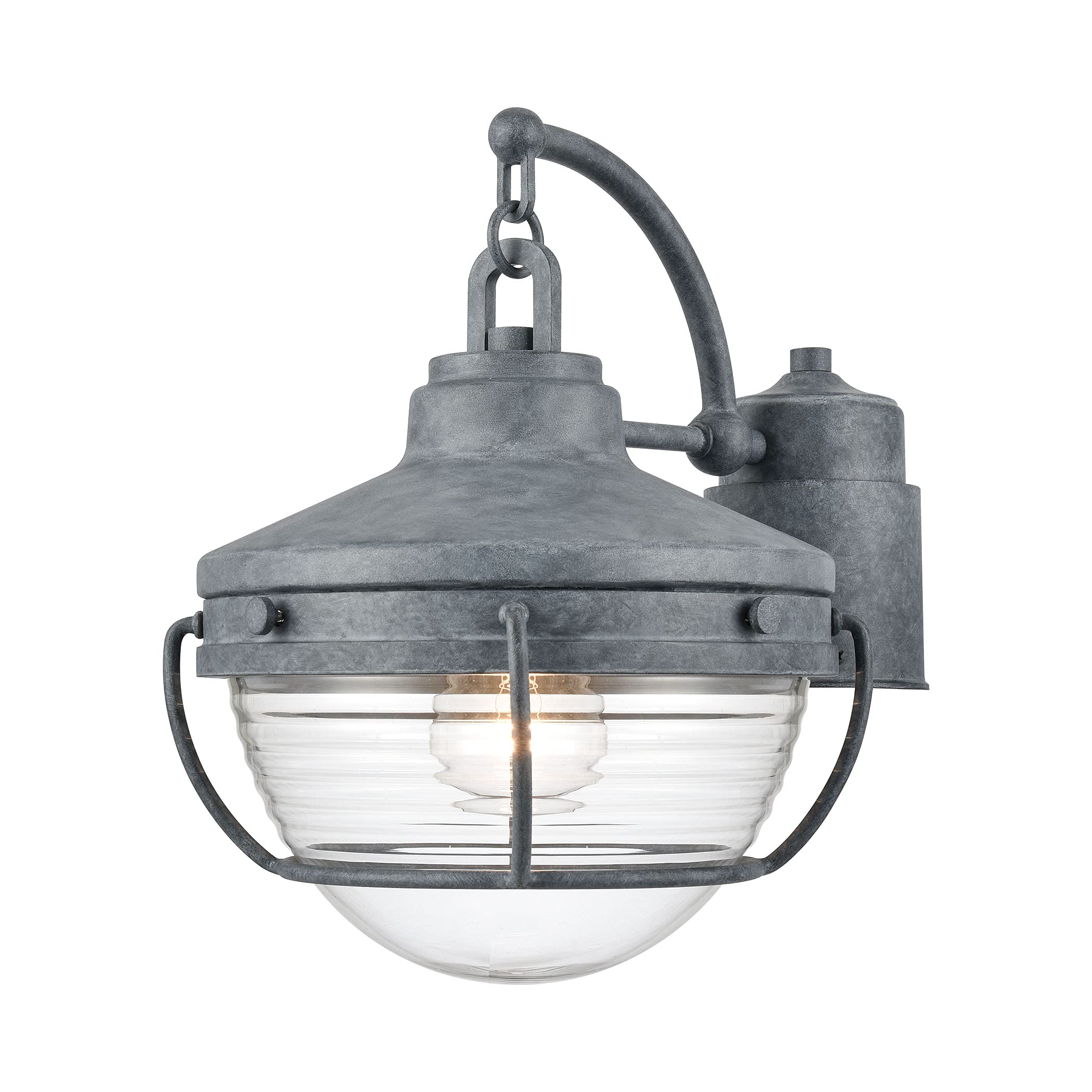 Elk Home Eastport 1-Light Outdoor Post Mount - Weatherproof Exterior Light Fixture for Porch, Garden & Pathway Lighting - Perfect for Home, Patio and Landscape Illumination