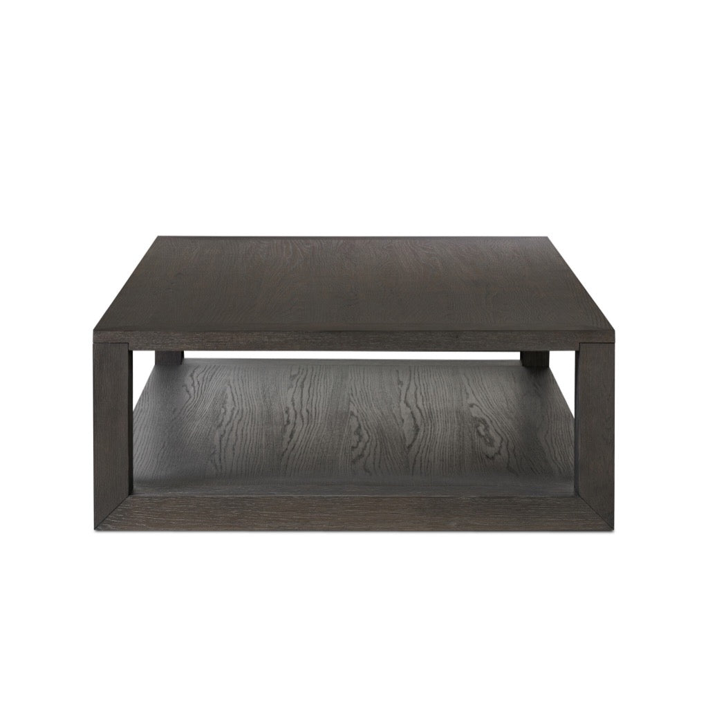 Thomas Modern Coffee Table - Dark Anthracite Oak Veneer Finish for Living Room, Lounge & Office Decor