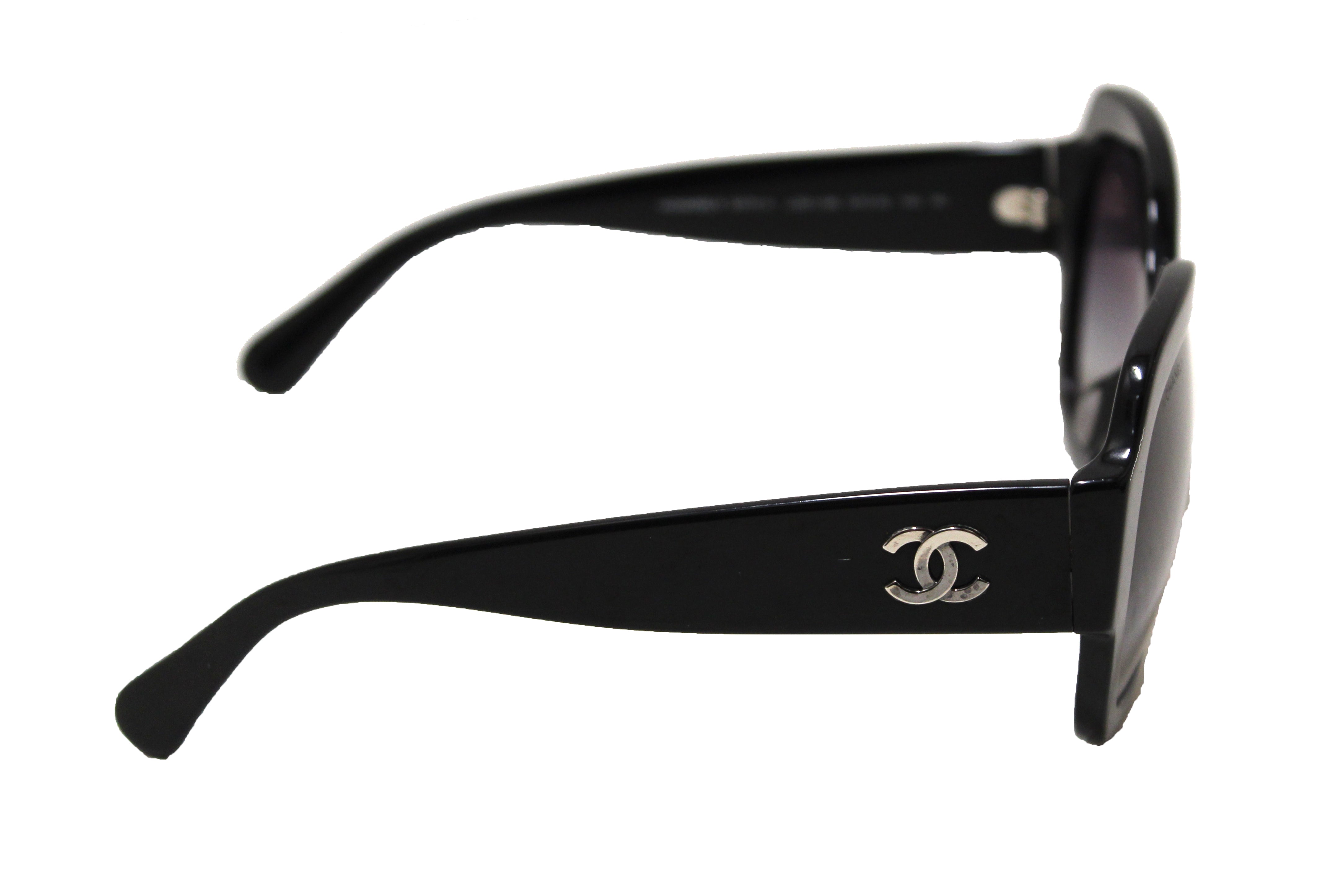 Authentic Chanel Black Square CC Logo Sunglasses for Women - Luxury Designer Shades for Fashion & Sun Protection - Perfect for Beach, Driving & Outdoor Activities
