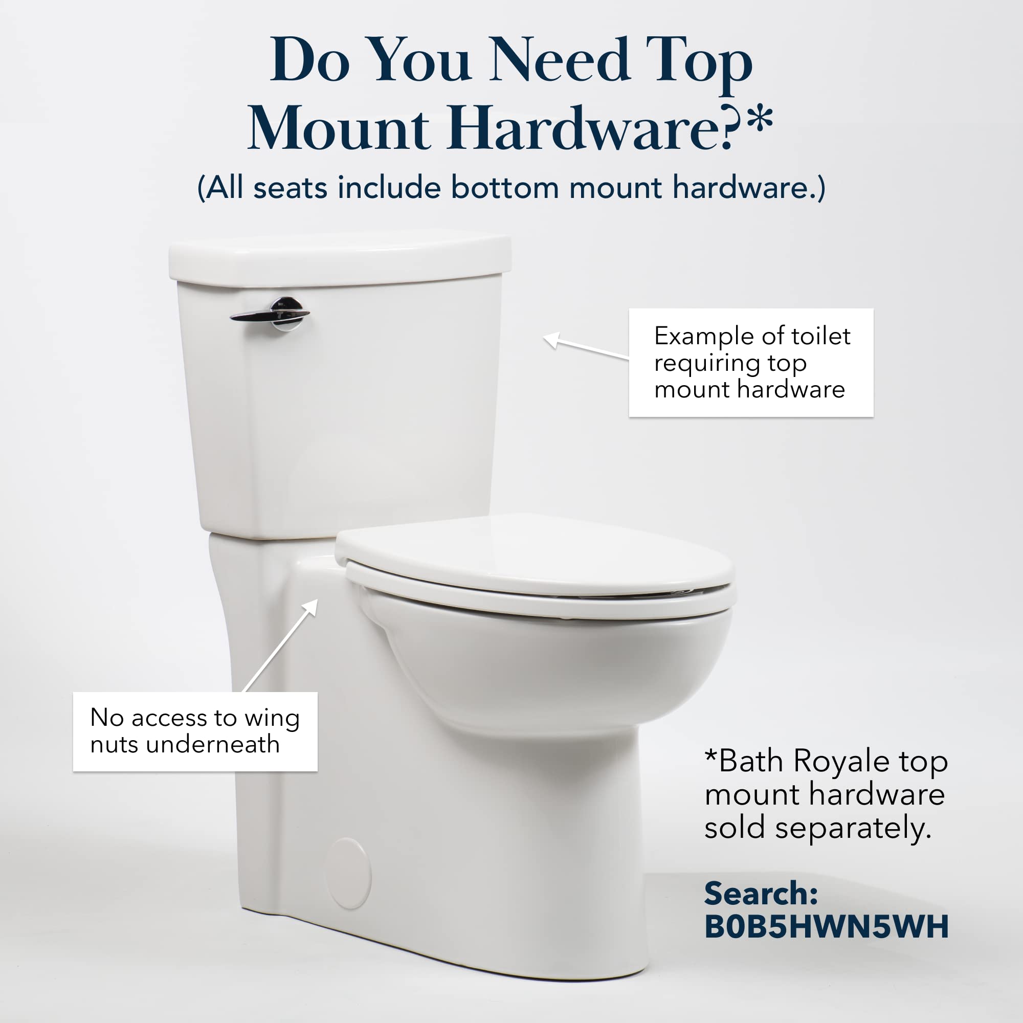 Slow Close Elongated Toilet Seat BR501-00 - White Durable Stain-Resistant Easy Clean Heavy Duty - Fits All Standard Toilet Brands - Perfect for Home, Office & Commercial Use - Executive Series