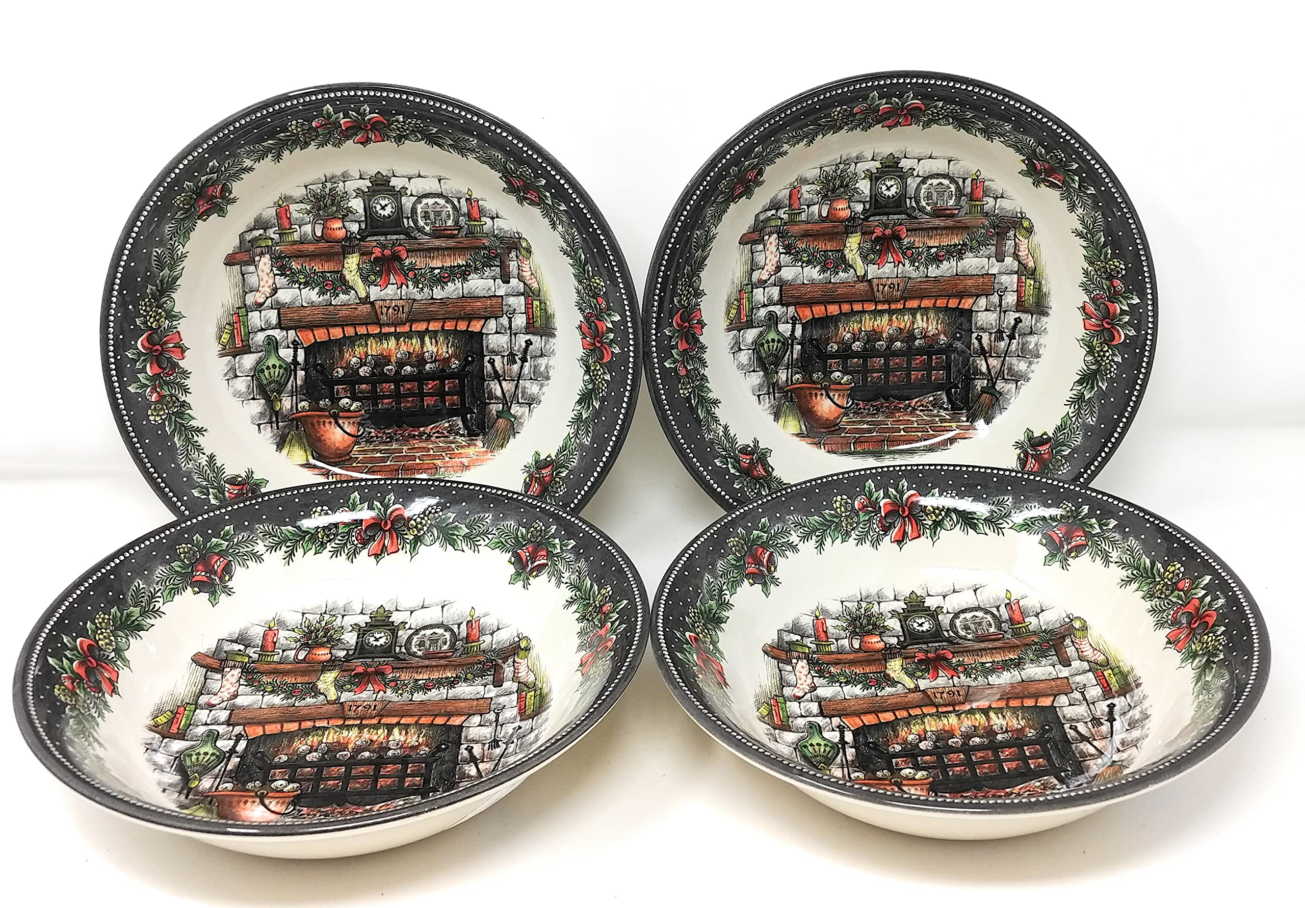 Royal Stafford Christmas Eve Pasta Bowls Set of 4 - 9 1/8