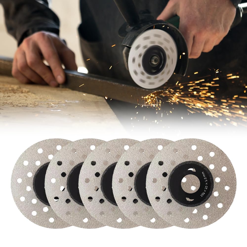 4 Inch Super Thin Diamond Tile Saw Blade for Stone, Ceramic, Rock Slab - Porous Widened Cutting & Grinding Disc for Angle Grinder (3 Pack) - Perfect for DIY Home Renovation, Tile Installation & Masonry Work