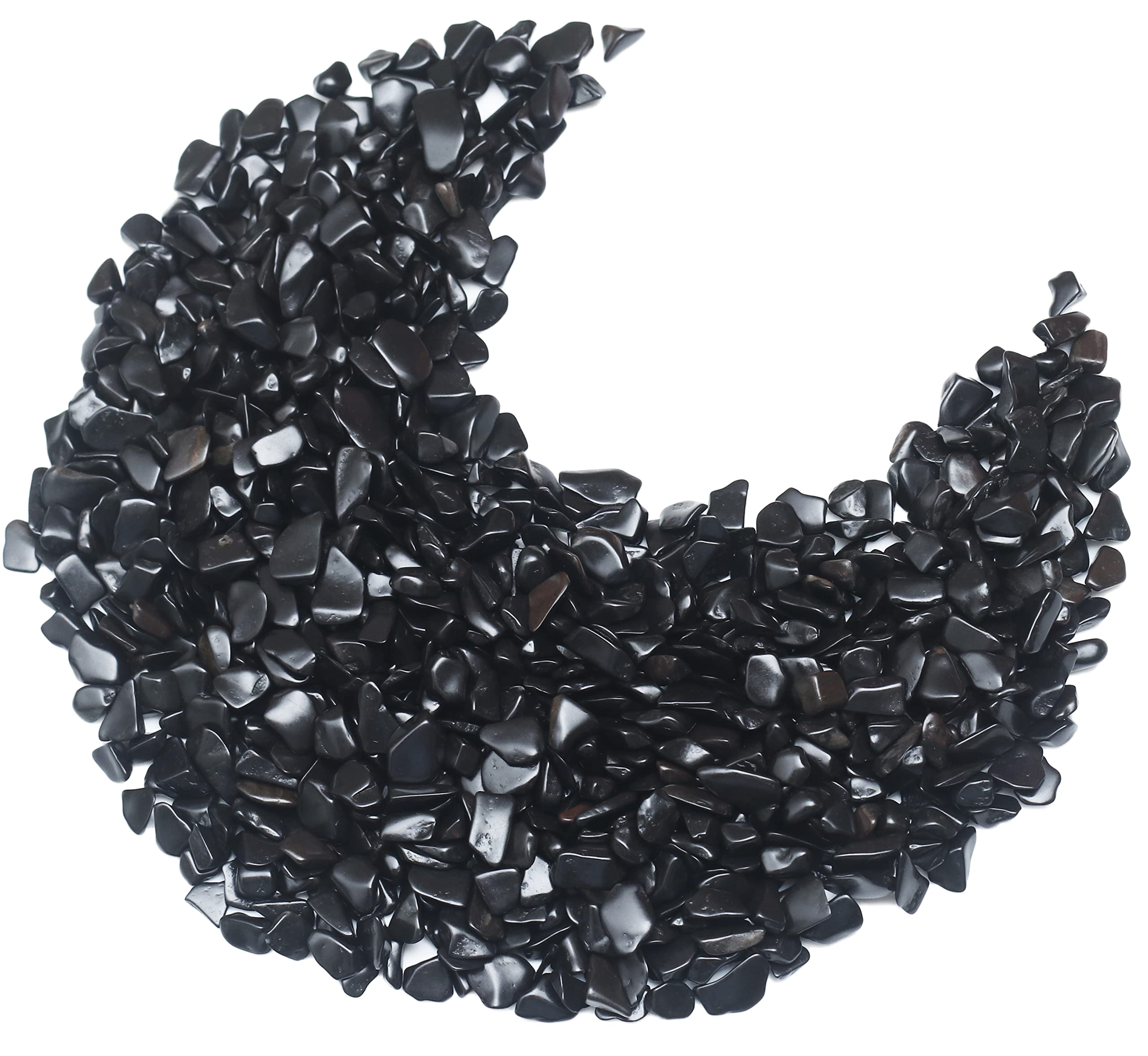 Natural Black Tourmaline Crystal Chips - 1 Lb Bulk Tumbled Gemstones for Reiki Healing, Witchcraft & Jewelry Making | Irregular Shaped Crushed Stones for Spiritual Protection, Energy Cleansing & DIY Crafts | Perfect Valentine's Gift for Crystal Lovers