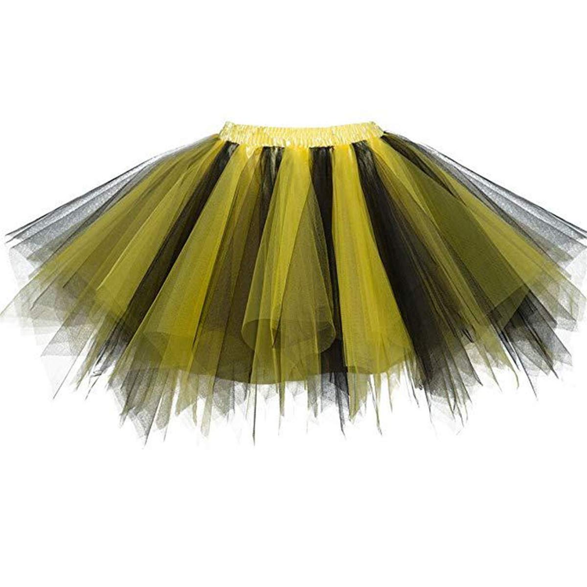 80's Style Adult Women Tutu Skirt - Layered Tulle Petticoat for Halloween, Cosplay, Dance Performance and Party Costume