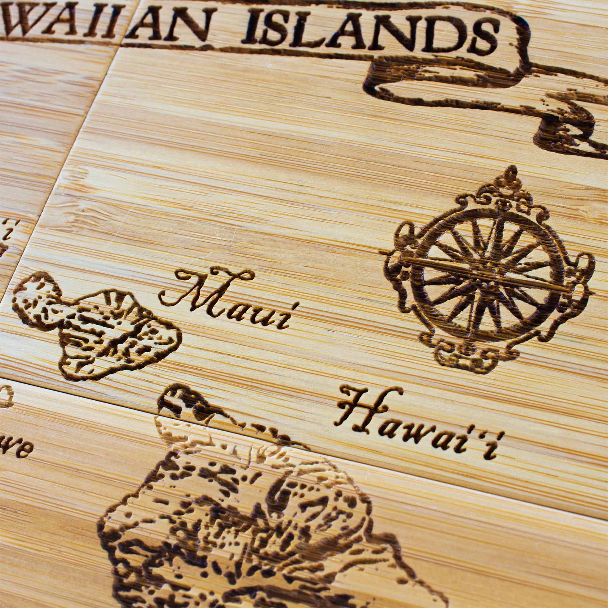 4-Piece Hawaii Themed Puzzle Coaster Set with Protective Storage Case - Perfect for Beach House Decor, Tropical Party Supplies & Summer Entertaining Accessories