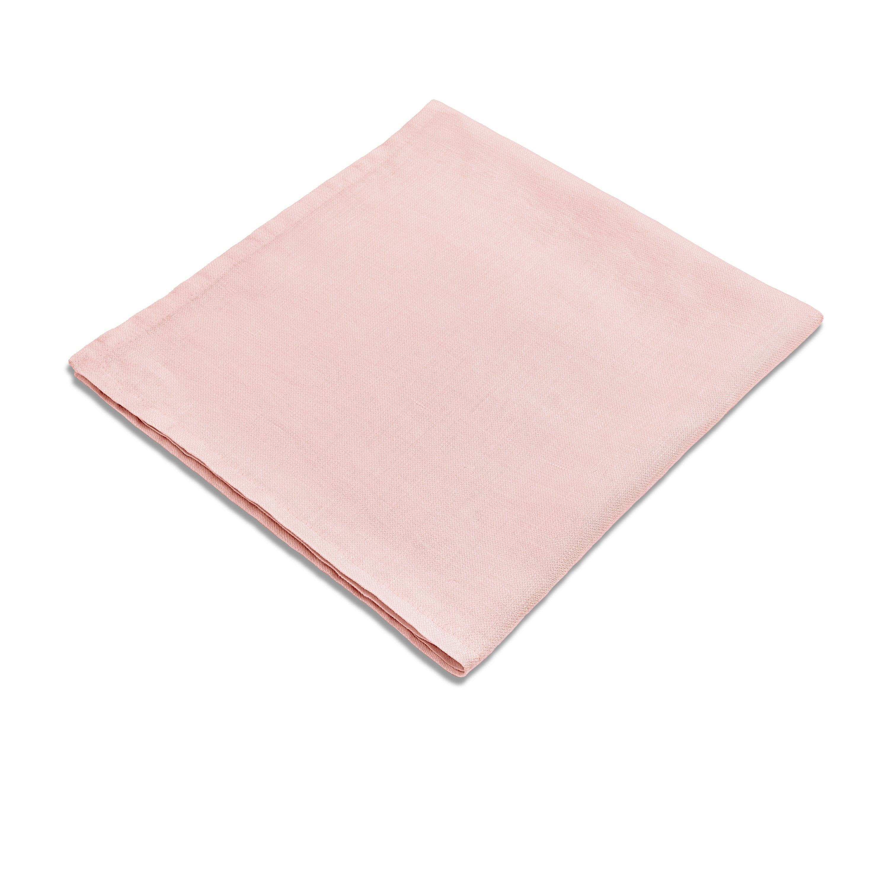Premium Linen Sateen Napkins Set of 4 - Soft Pink Dinner Napkins for Formal Dining, Wedding Reception & Elegant Table Setting