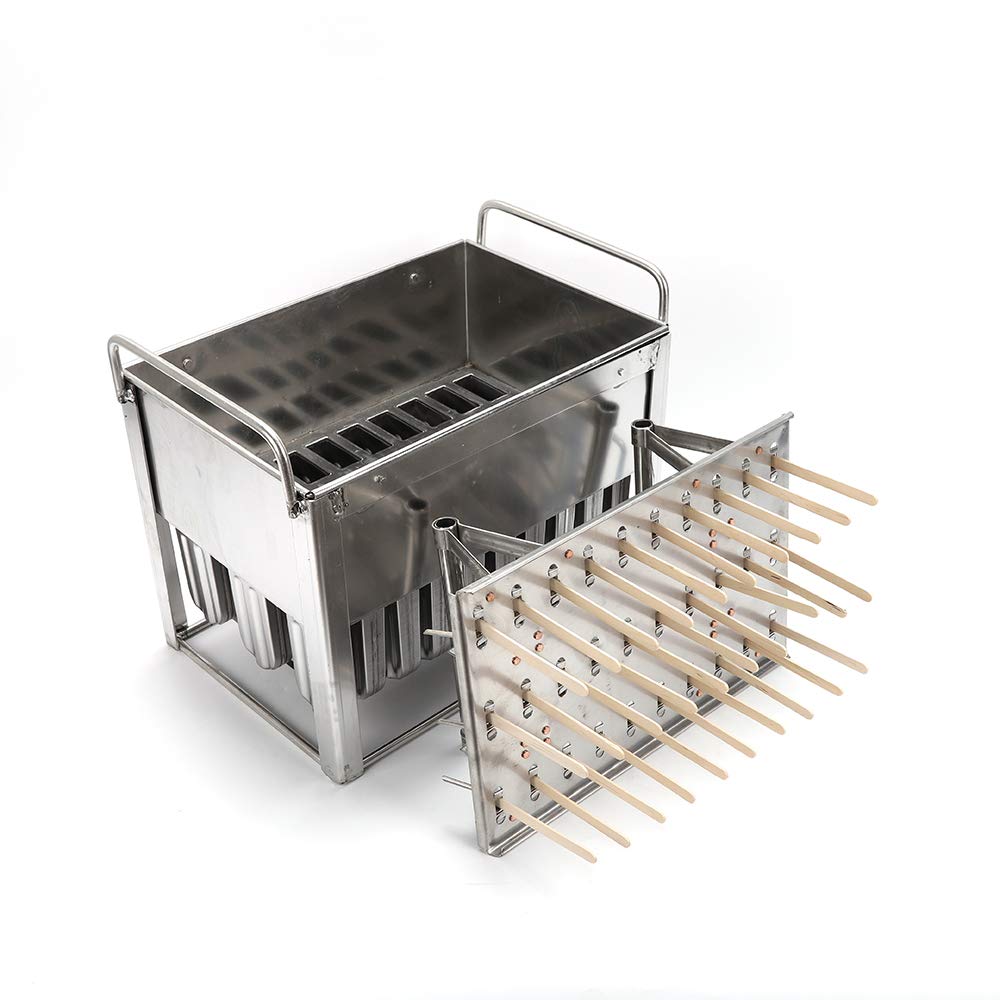Premium Stainless Steel Popsicle Molds Kit - 30Pcs Ice Lolly Maker with Cleaning Brush - BPA-Free Reusable Ice Cream Stick Holder for Homemade Frozen Treats - Perfect for Summer Parties, Kids Snacks & Healthy Desserts