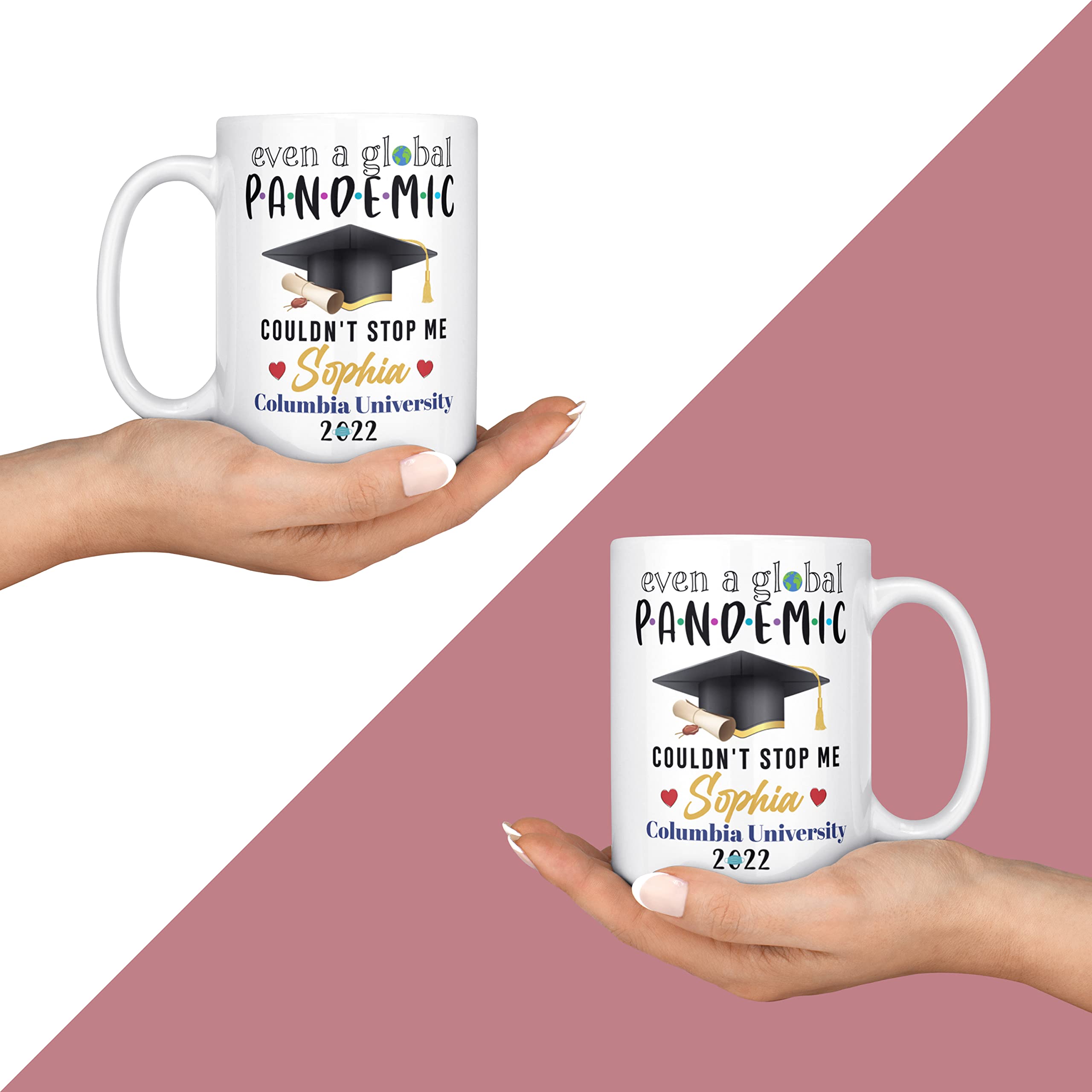 Personalized Graduation Mug with Name - Class of 2023 Graduation Gift for Her, Him, Daughter, Son & Friend | Unique University Graduation Present for 2023 Graduates | Perfect for Celebrations, Office Use & Daily Coffee Moments