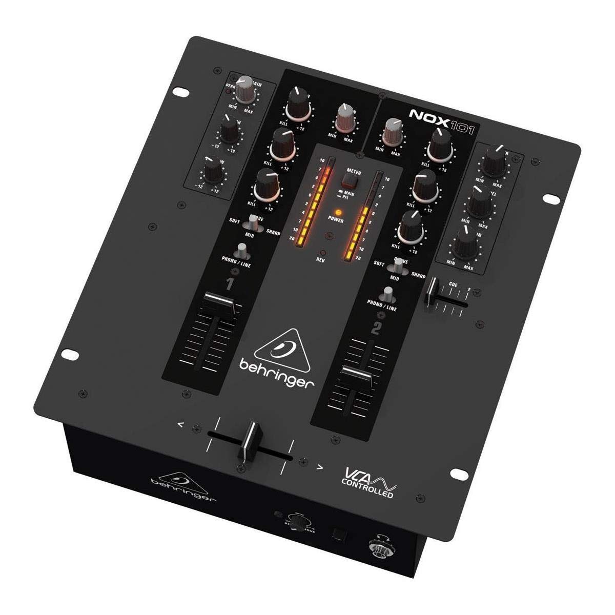 Behringer NOX101 2-Channel Professional DJ Mixer for Live Performances & Club DJing - High-Quality Audio Mixing for DJs & Music Producers