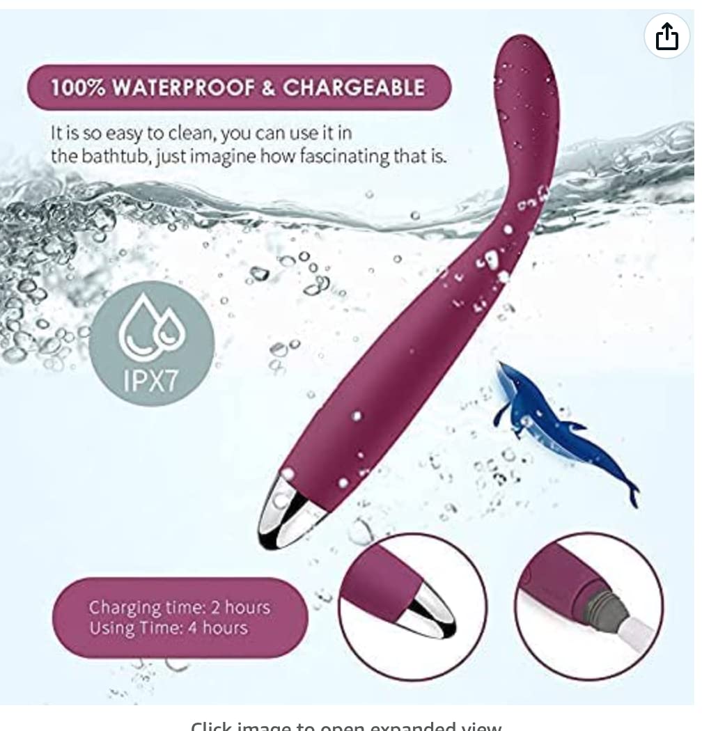 G Spot Vibrator for Women - 8 Second Orgasm Waterproof Finger Vibrator with 25 Vibration Modes - Clitoral, Nipple & Vaginal Stimulation - Adult Sex Toy for Solo Play & Couples Intimacy