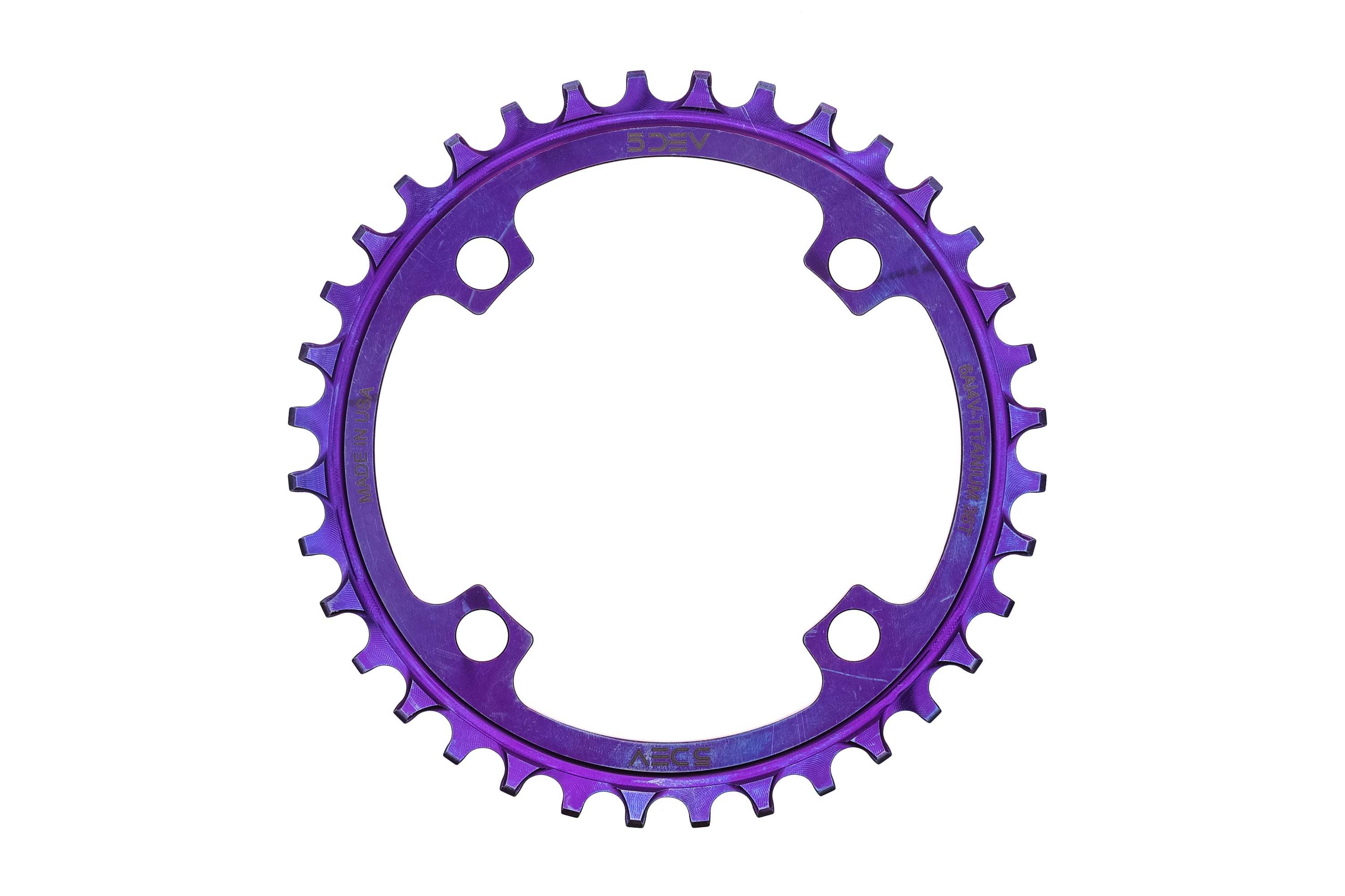 5DEV 104BCD Titanium Chainring - Lightweight & Durable Bike Sprocket for Road & Mountain Bikes | Perfect for Cycling Enthusiasts & Professional Riders