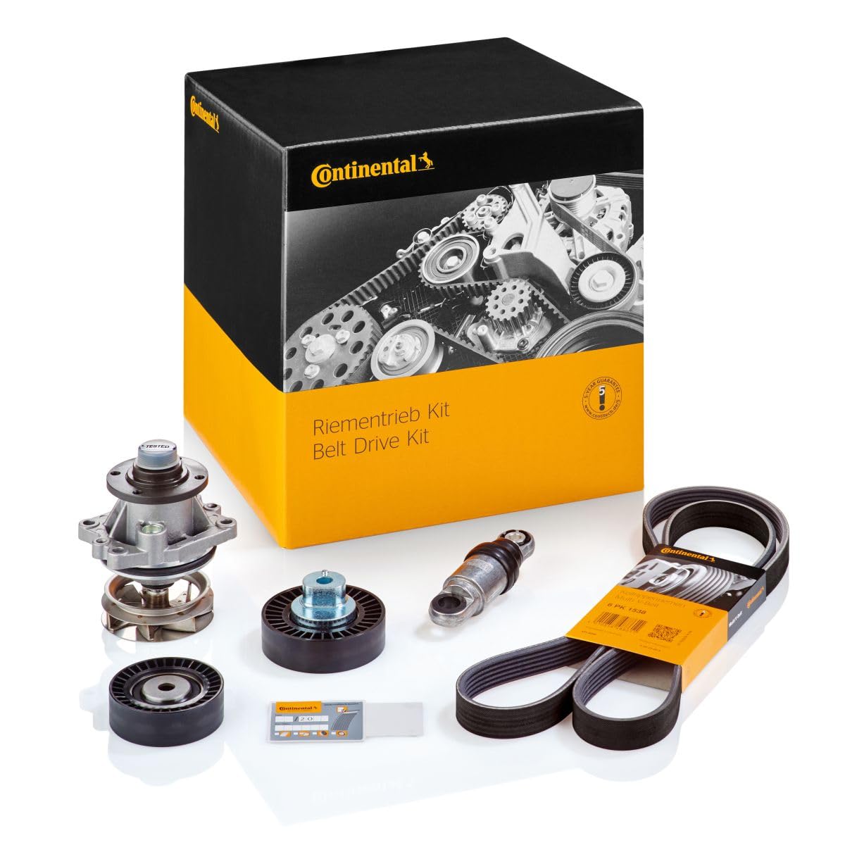 Continental Contitech CT1155WP1 Water Pump Timing Belt Kit - Replacement for Honda, Toyota, Nissan - Durable Engine Timing Belt & Water Pump Combo - Perfect for Car Maintenance & Engine Repair