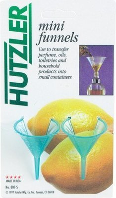 Hutzler 801-S Mini Funnel Set of 2 - Small Polypropylene Kitchen Funnels for Cooking, Baking, Oil Transfer & Spice Filling - Durable & Easy to Clean