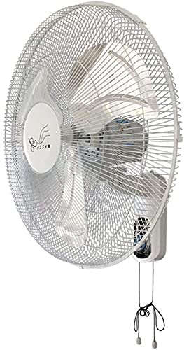 20 Inch Wall Mount Fan - High Power Commercial & Industrial Fan with 90° Oscillation, 3 Speed Settings & Adjustable Tilt (White, Mechanical) - Perfect for Warehouses, Garages, Workshops & Restaurants