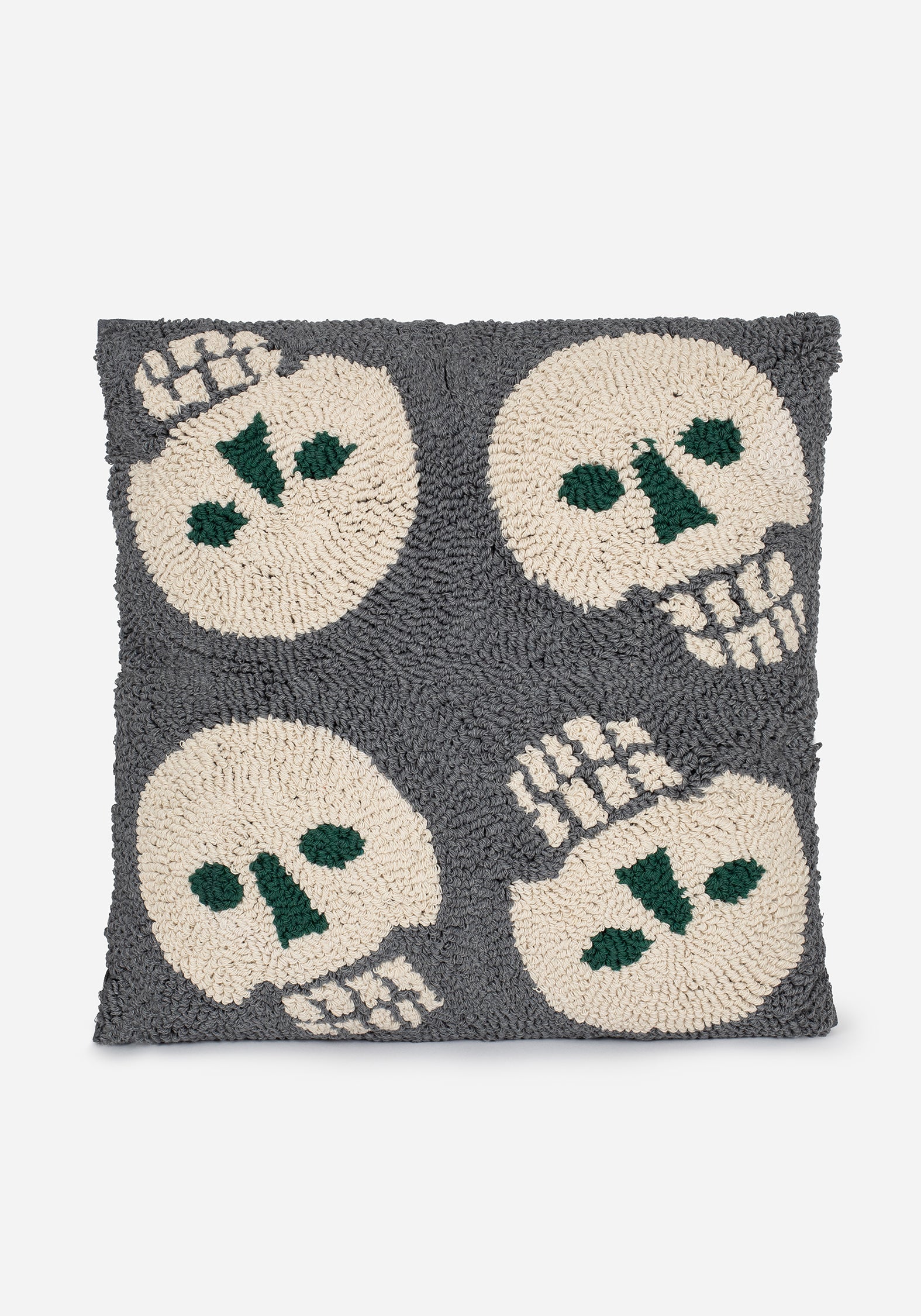 Gothic Skull Tufted Throw Pillow Cover - Decorative Cushion for Halloween, Home Decor, Living Room, Bedroom & Gothic Style Interior Design