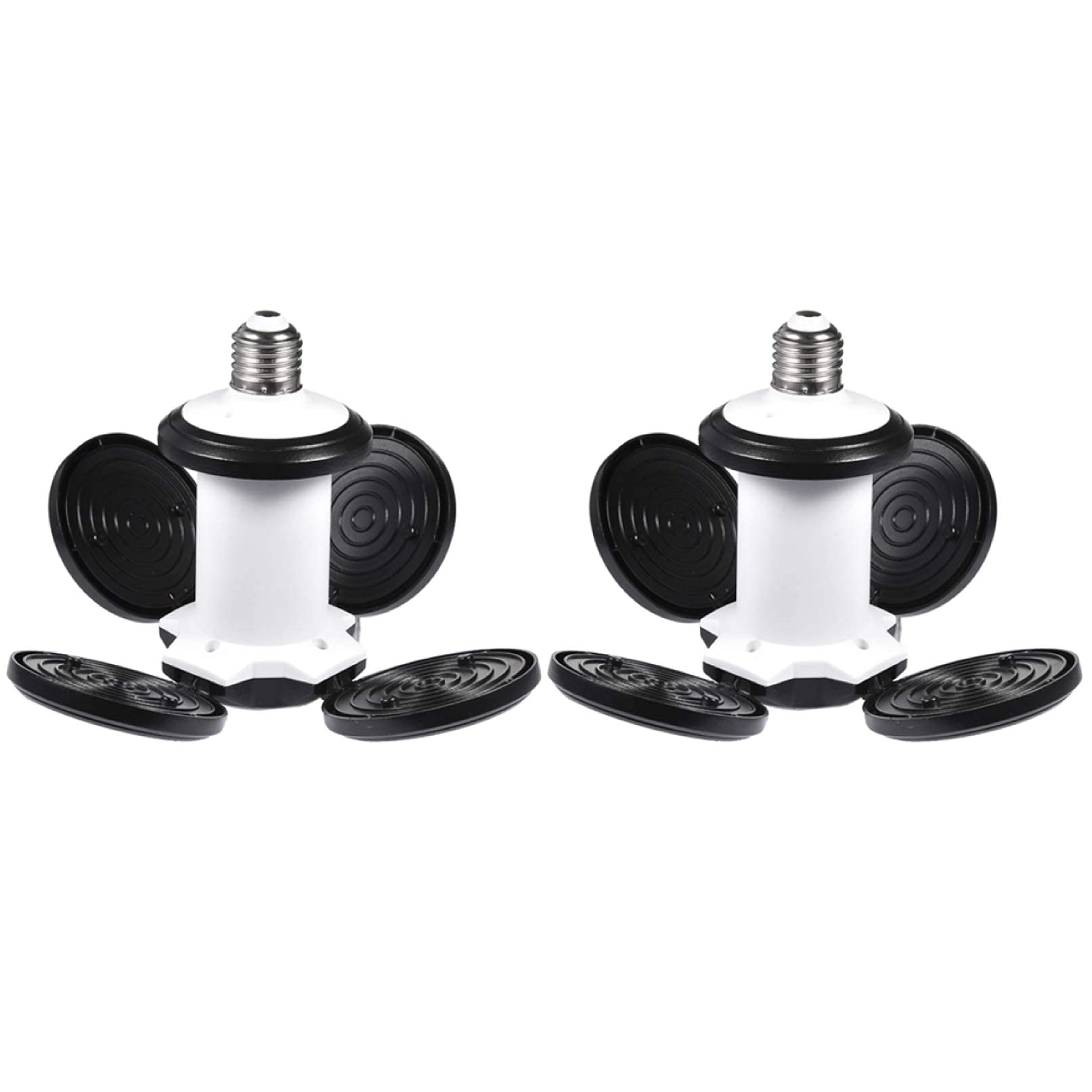 60W LED Football Garage Light - Warm White (2800K-3200K) Adjustable Folding Industrial Lamp with 4 Panels, 4800LM E26/E27 Base - Perfect for Workshops, Garages, and Industrial Spaces