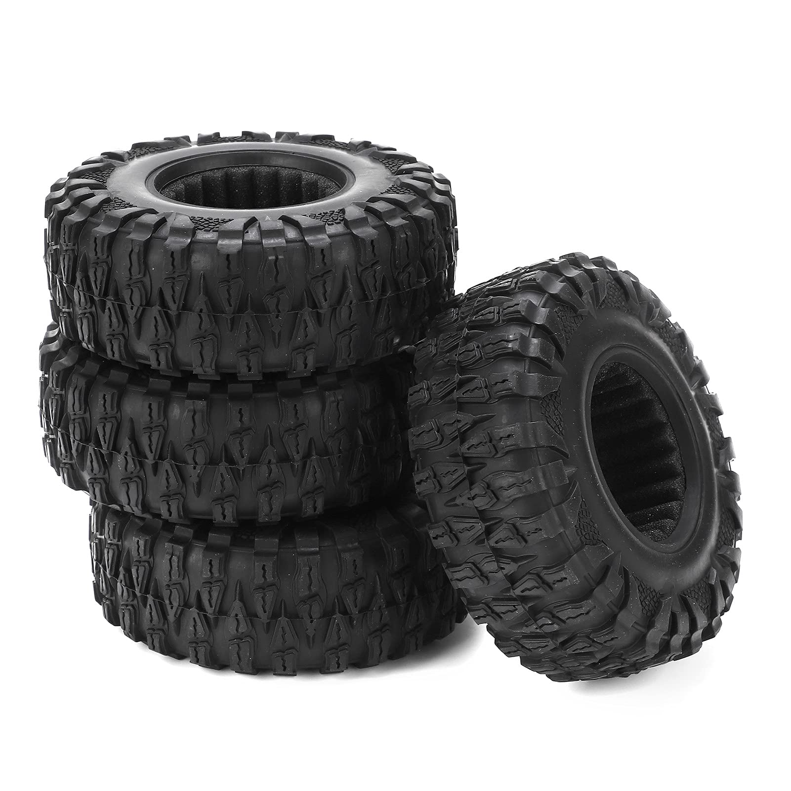 High-Quality 2.2 Inch RC Rubber Tire Skin - Anti-Slip Universal Tires (4PCS) for SCX10 & TRX4 RC Cars - Perfect for Off-Road Crawling and Rock Racing Adventures