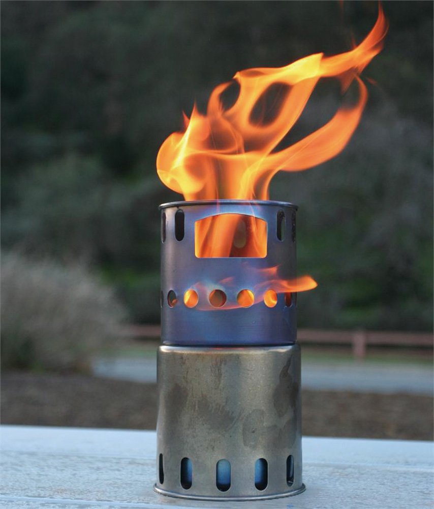 TOAKS Solo BP Wood Burning Stove STV-12 12707 - Compact Camping Stove for Backpacking, Hiking & Outdoor Cooking | Lightweight Portable Stove for Survival Gear & Emergency Preparedness