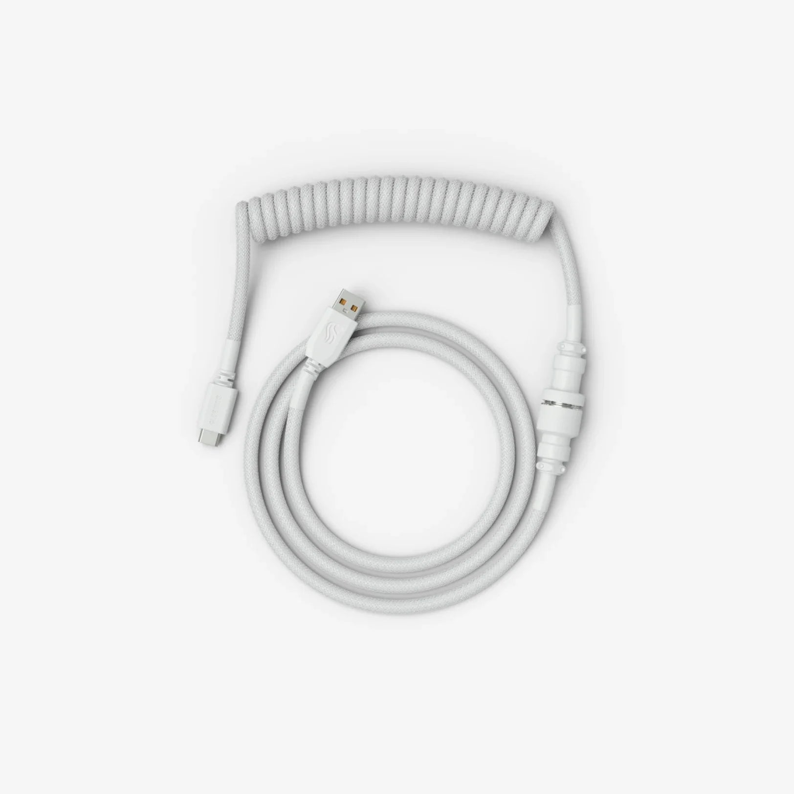 Premium Coiled USB Cable for Mechanical Keyboards - Aviator Connector, Durable & Tangle-Free - Perfect for Gaming, Typing & Office Workspaces